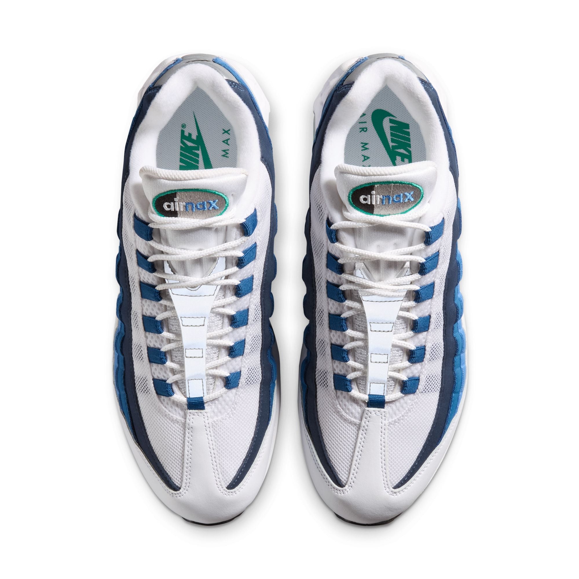 Men's Nike Air Max 95 OG - WHITE/EMERALD GREEN-LAKE BLUE