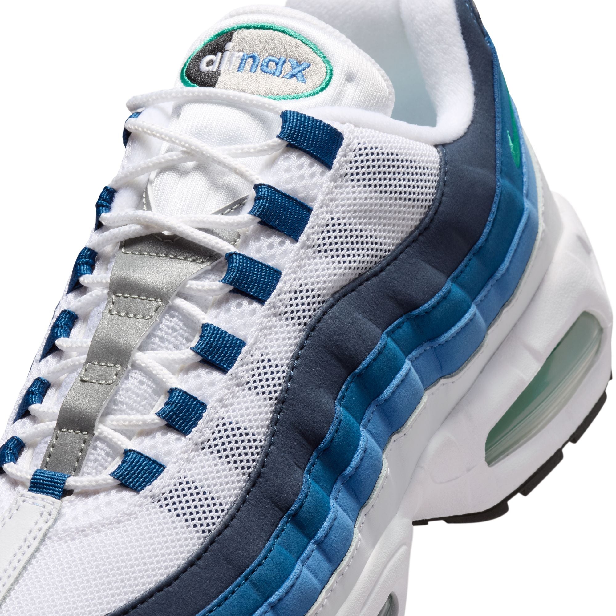 Men's Nike Air Max 95 OG - WHITE/EMERALD GREEN-LAKE BLUE