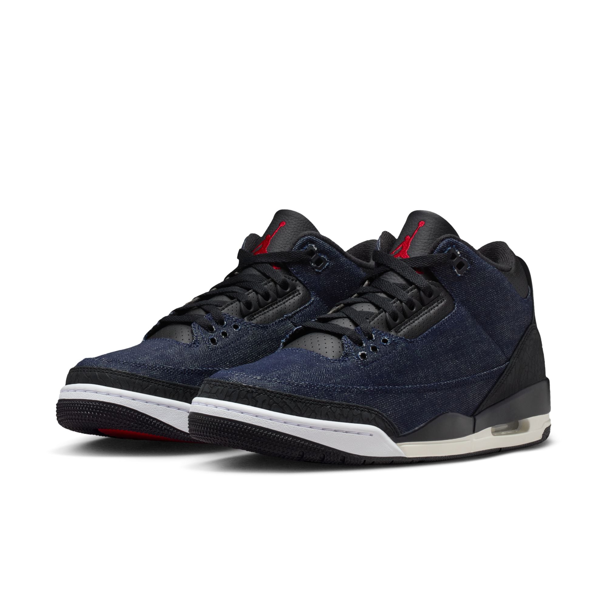 Men's Air Jordan 3 x Levi's® "Indigo and Gym Red" - DENIM/BLACK-SAIL