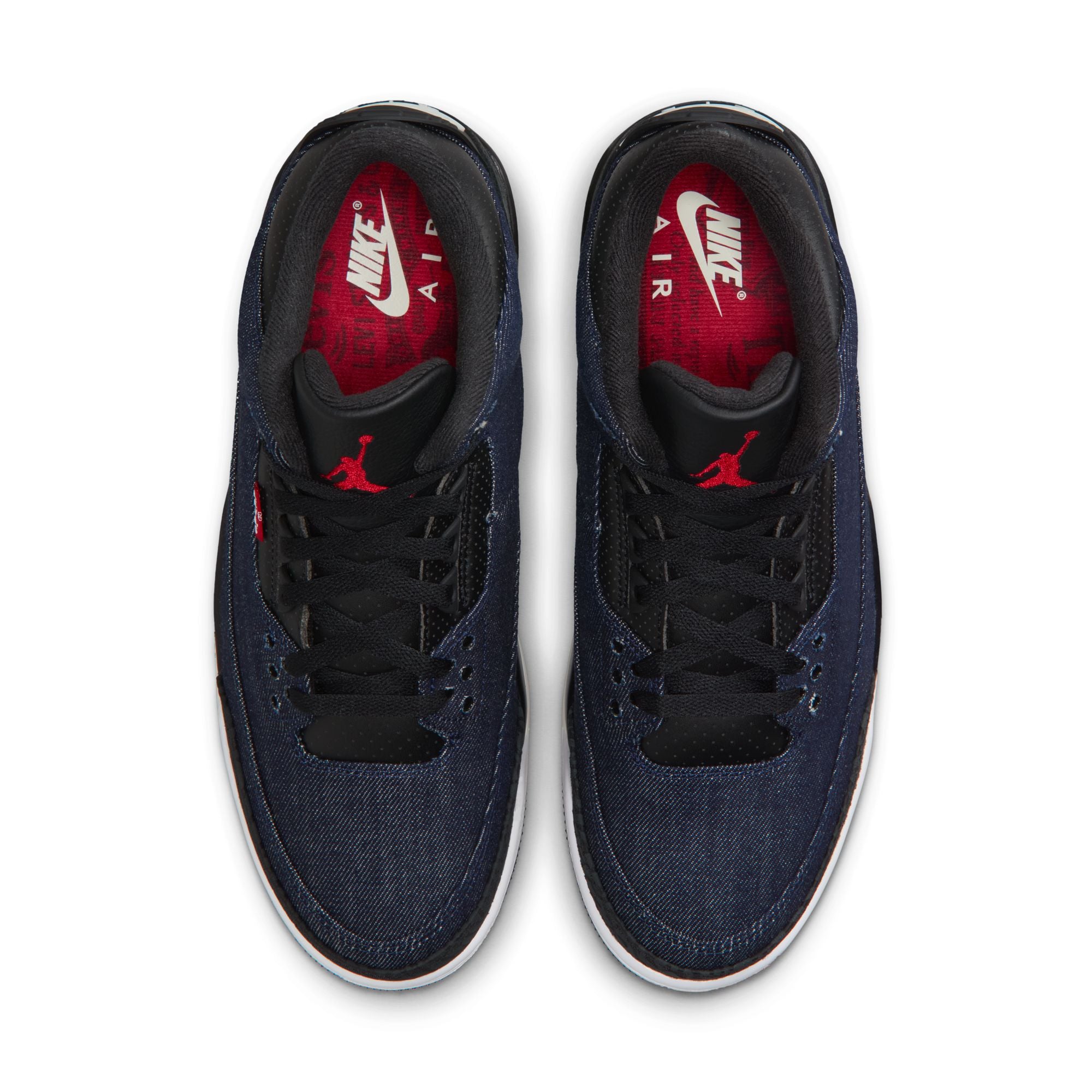 Men's Air Jordan 3 x Levi's® "Indigo and Gym Red" - DENIM/BLACK-SAIL