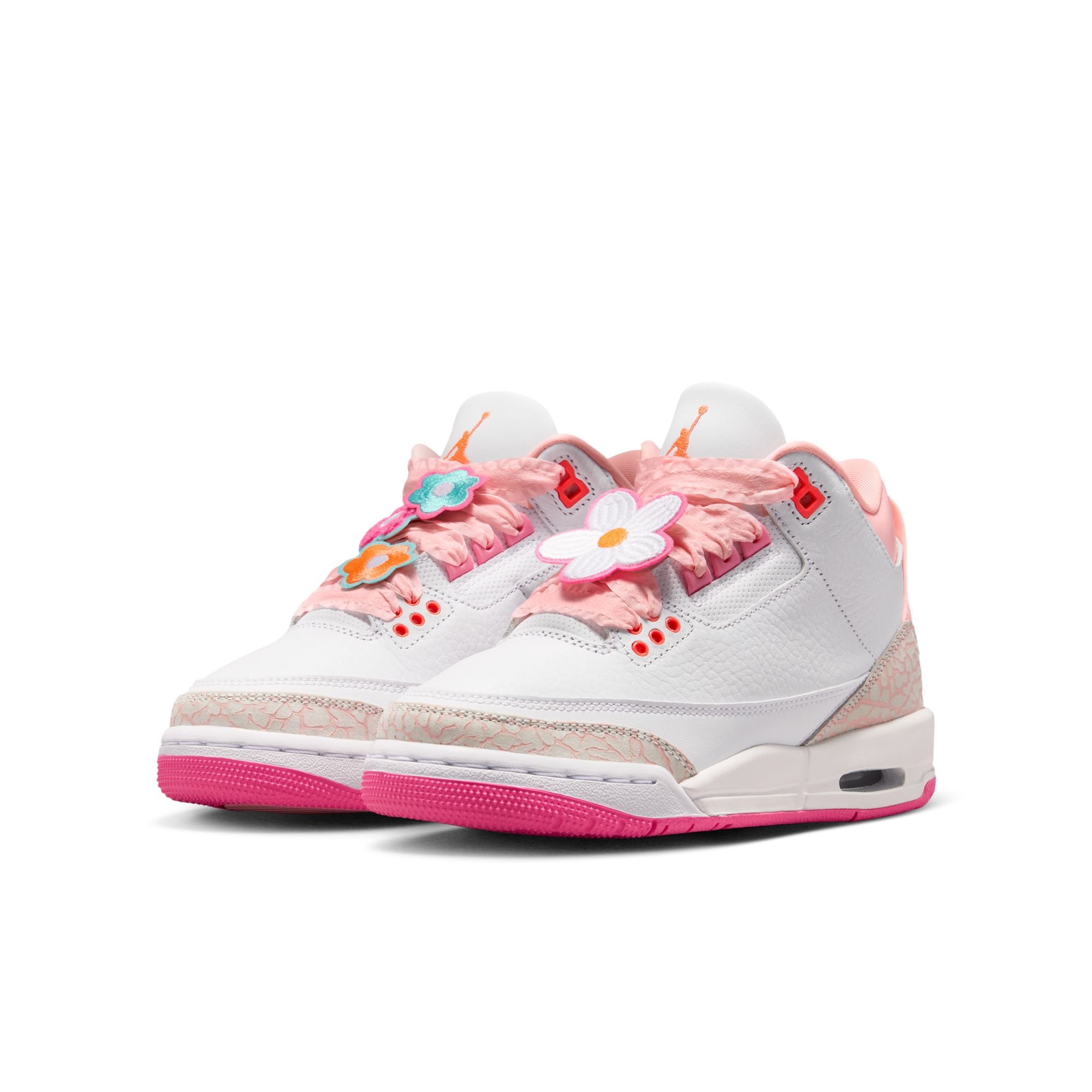 Air Jordan 3 Retro GS - PEARL PINK/HYPER ORANGE-PINK BLOOM