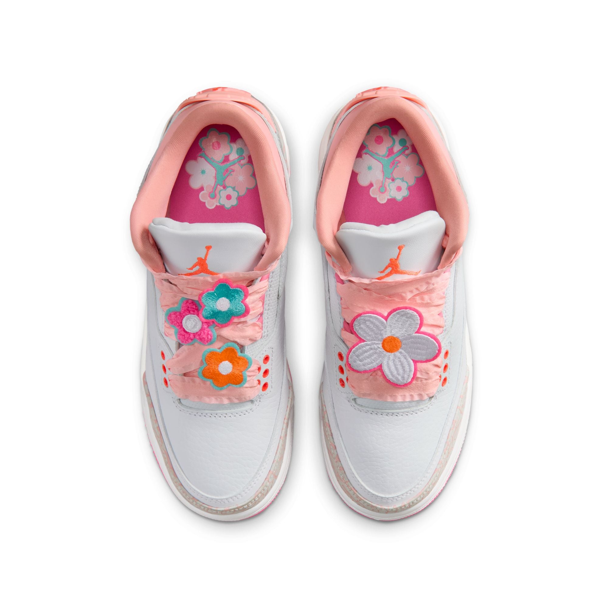 Air Jordan 3 Retro GS - PEARL PINK/HYPER ORANGE-PINK BLOOM