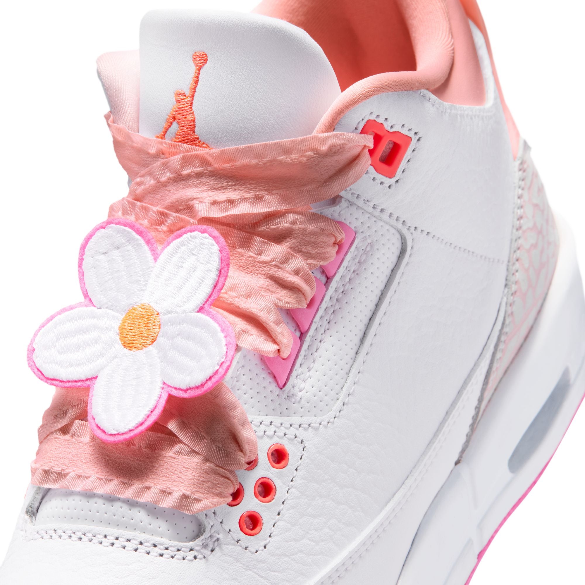 Air Jordan 3 Retro GS - PEARL PINK/HYPER ORANGE-PINK BLOOM