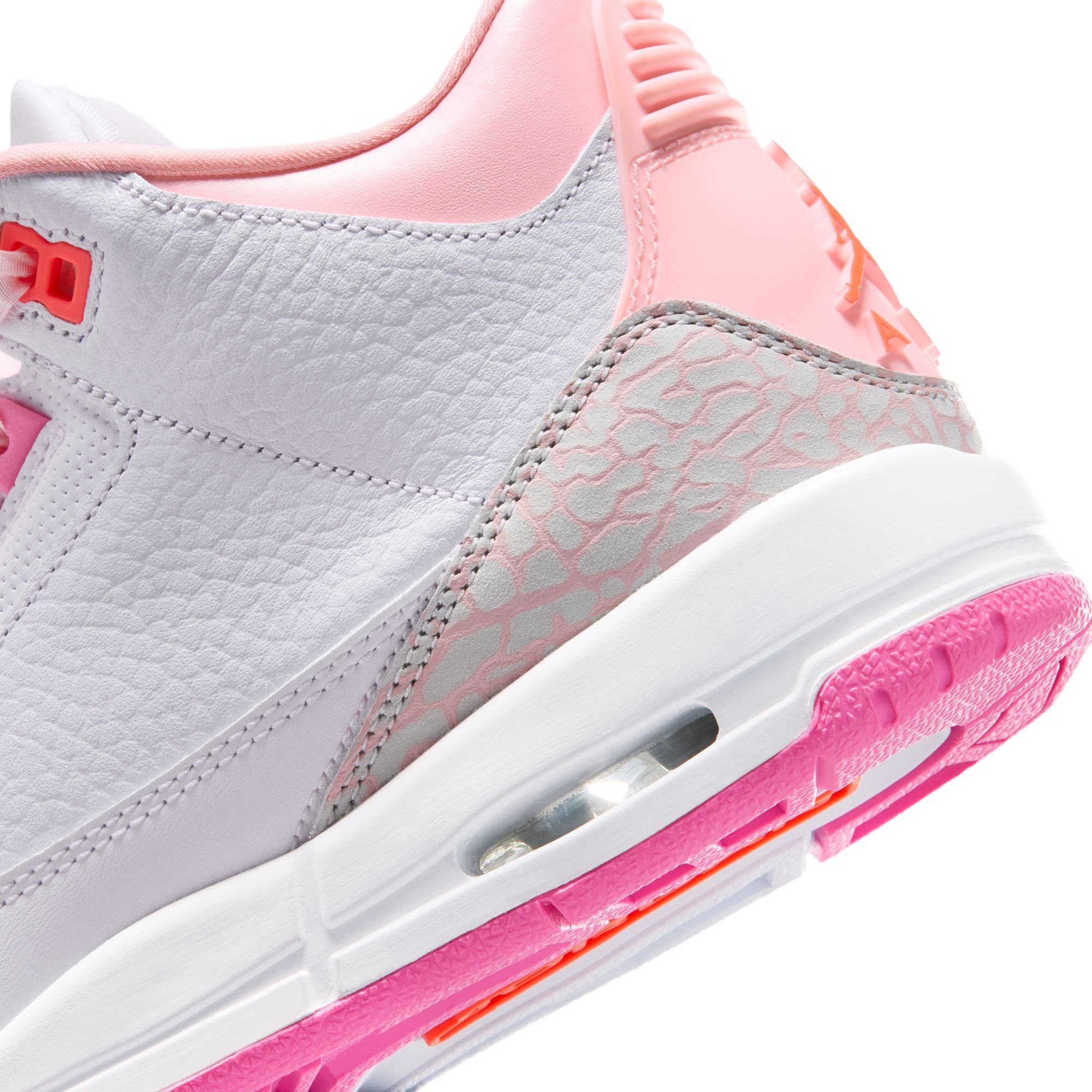 Air Jordan 3 Retro GS - PEARL PINK/HYPER ORANGE-PINK BLOOM