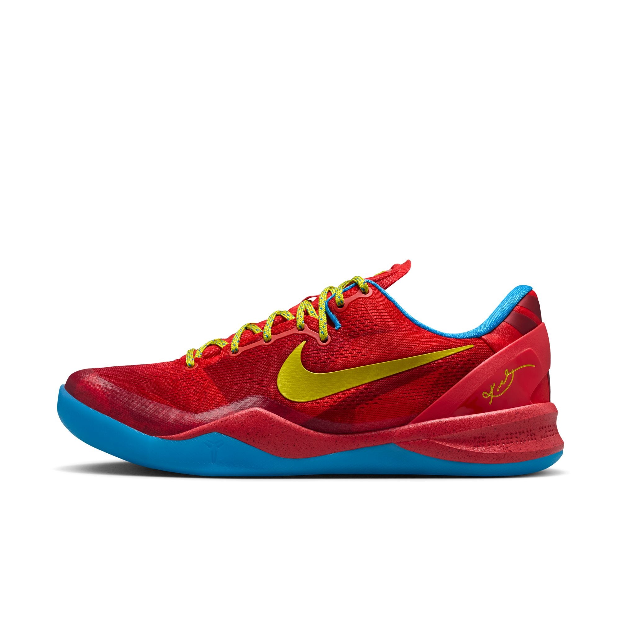 Men's Kobe VIII Protro "Year of the Horse" - LT CRIMSON/BRIGHT CITRON-VIVID BLUE
