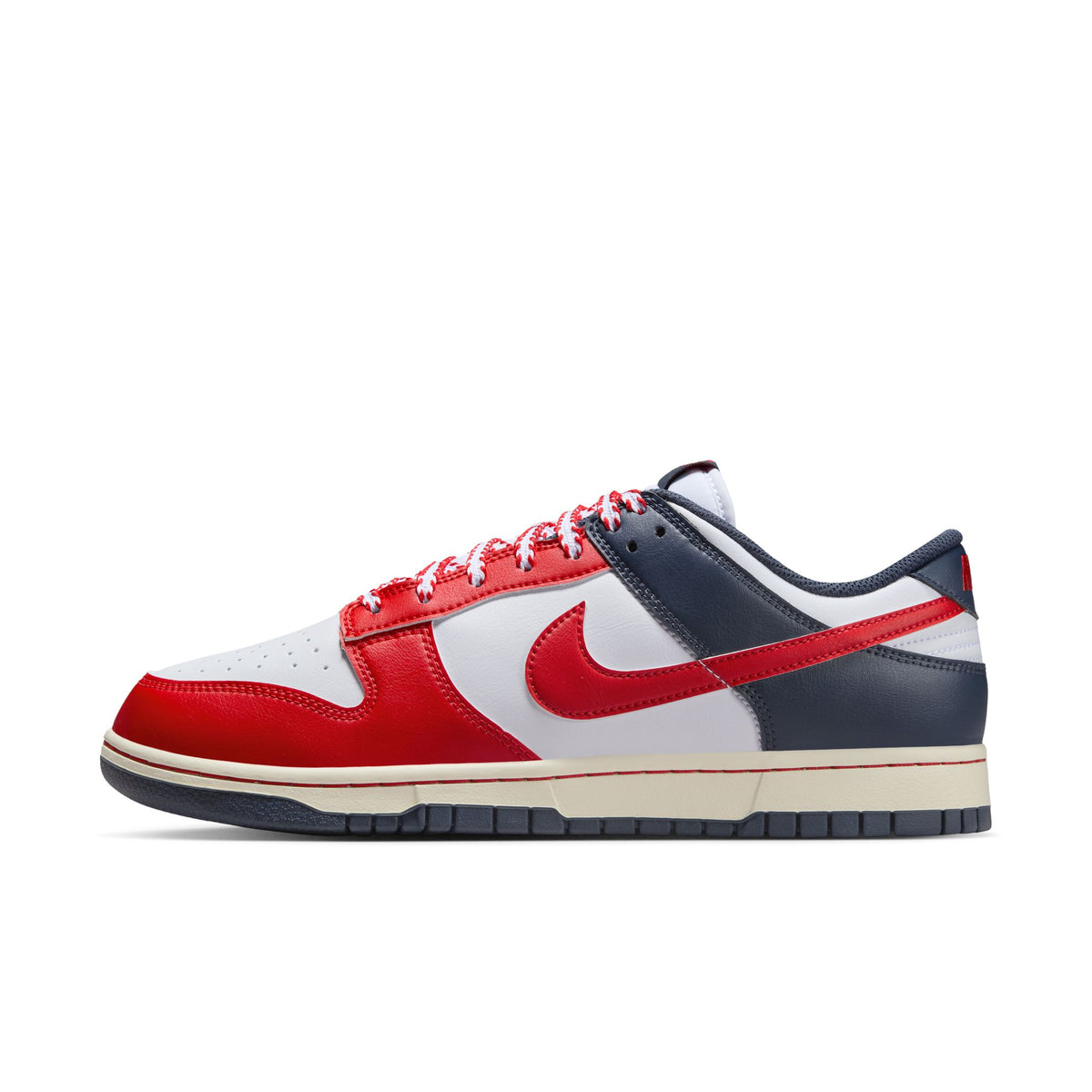 Men&#39;s Nike Dunk Low Retro - WHITE/UNIVERSITY RED-THUNDER BLUE