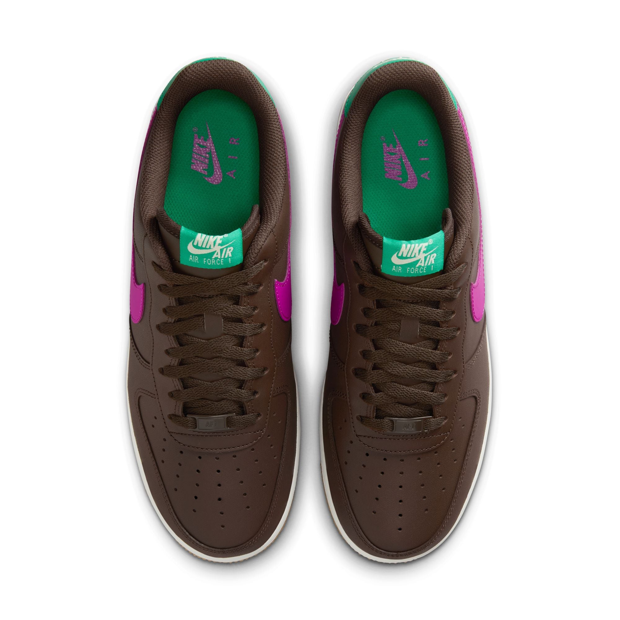 Men's Nike Air Force 1 '07 - BAROQUE BROWN/VIVID PURPLE-STADIUM GREEN