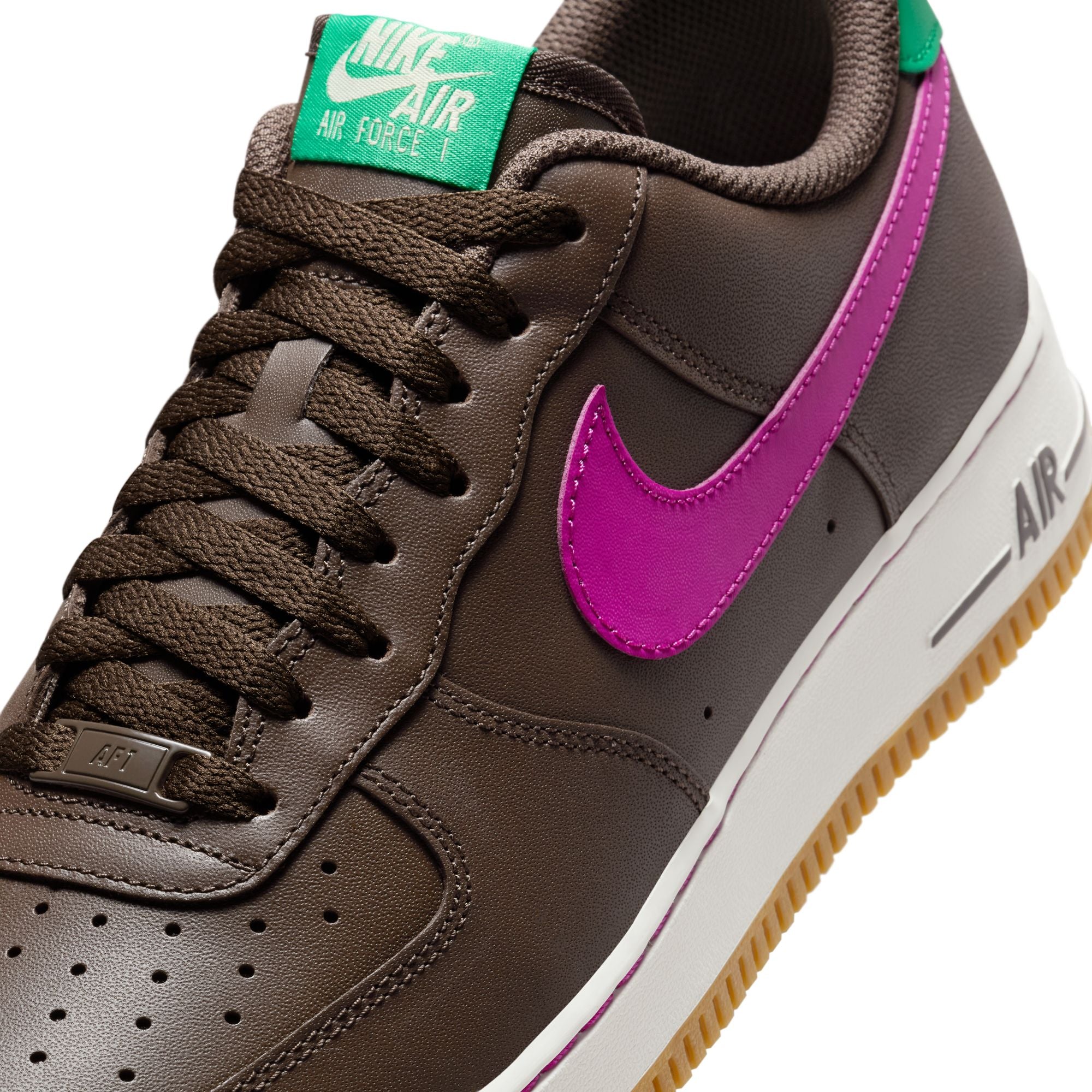 Men's Nike Air Force 1 '07 - BAROQUE BROWN/VIVID PURPLE-STADIUM GREEN