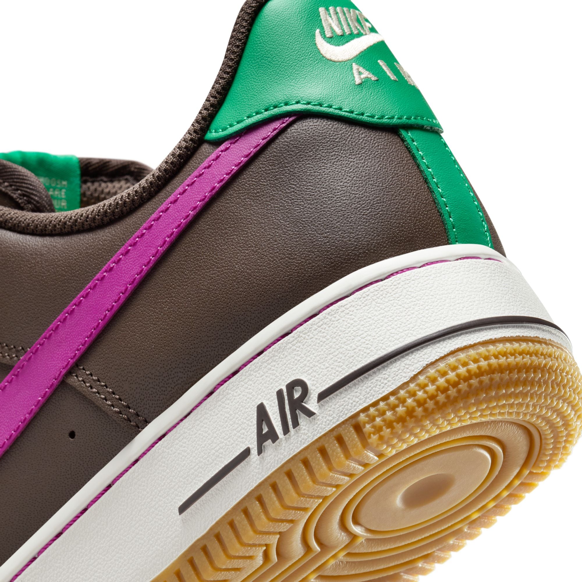 Men's Nike Air Force 1 '07 - BAROQUE BROWN/VIVID PURPLE-STADIUM GREEN