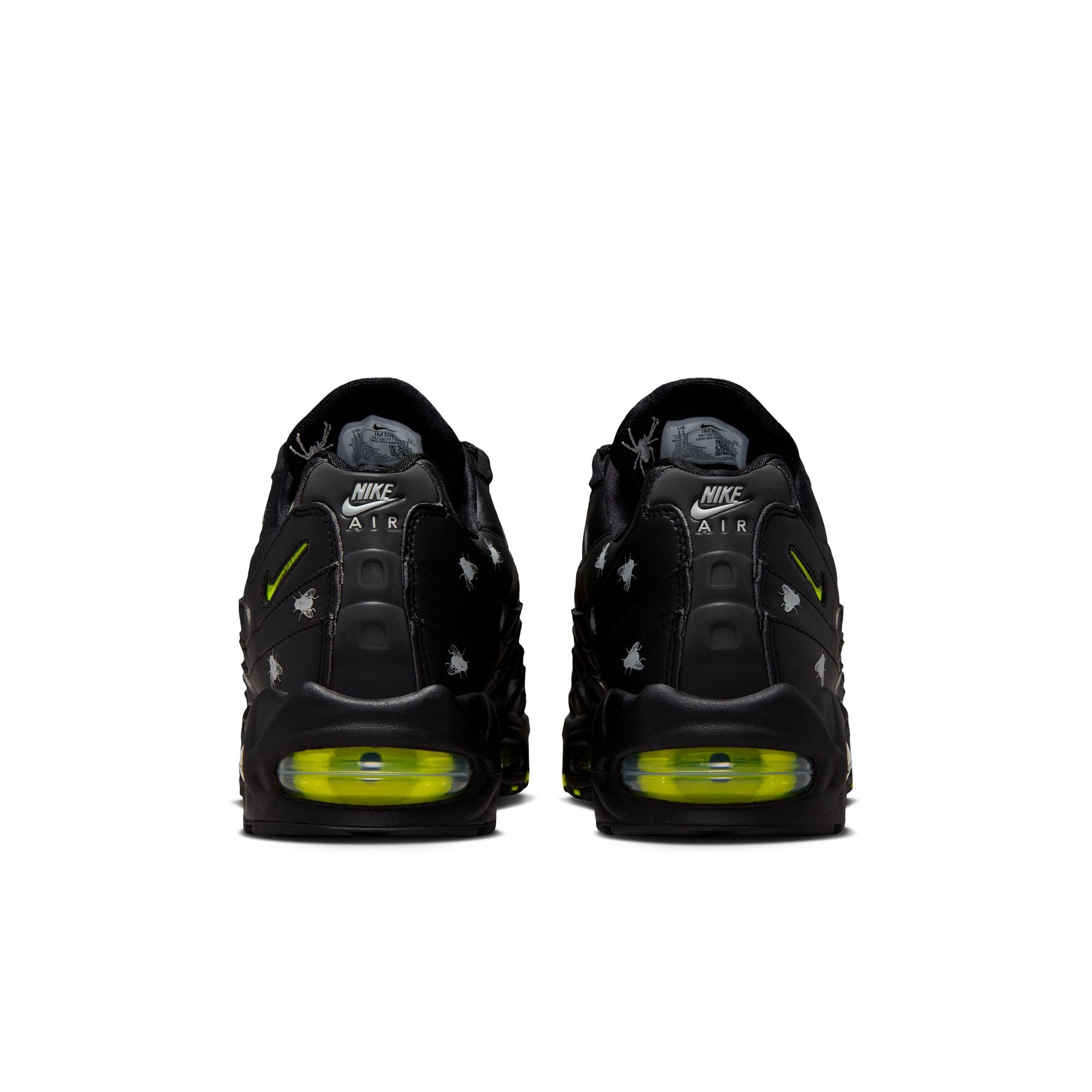 Men's Nike Air Max 95 Premium "Houseflies" - BLACK/NEON YELLOW-BLACK-MTLC DARK GREY