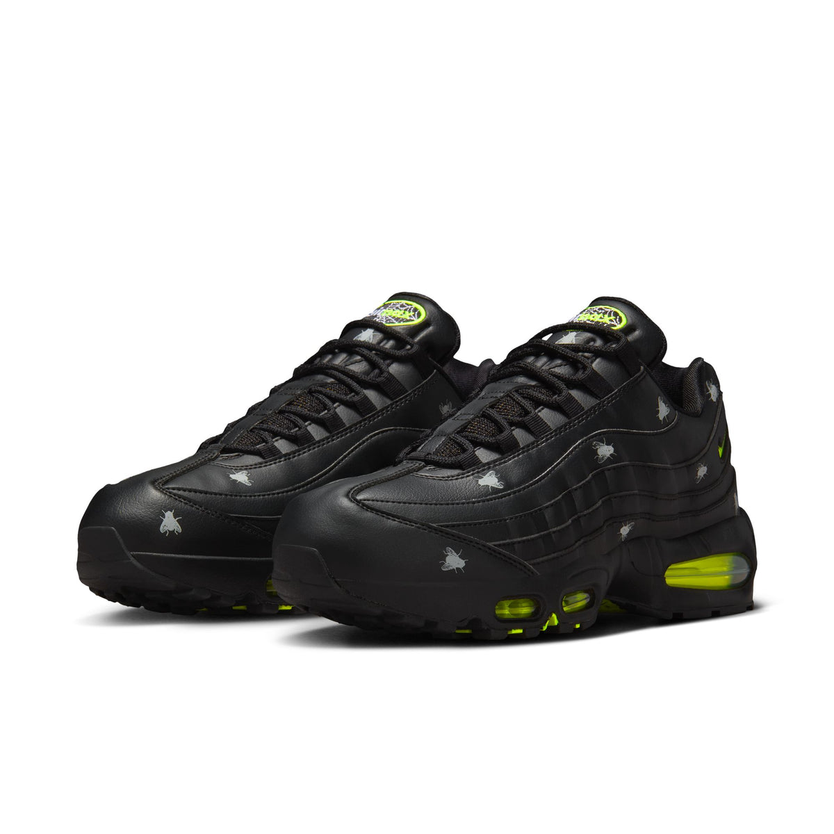 Men&#39;s Nike Air Max 95 Premium &quot;Houseflies&quot; - BLACK/NEON YELLOW-BLACK-MTLC DARK GREY