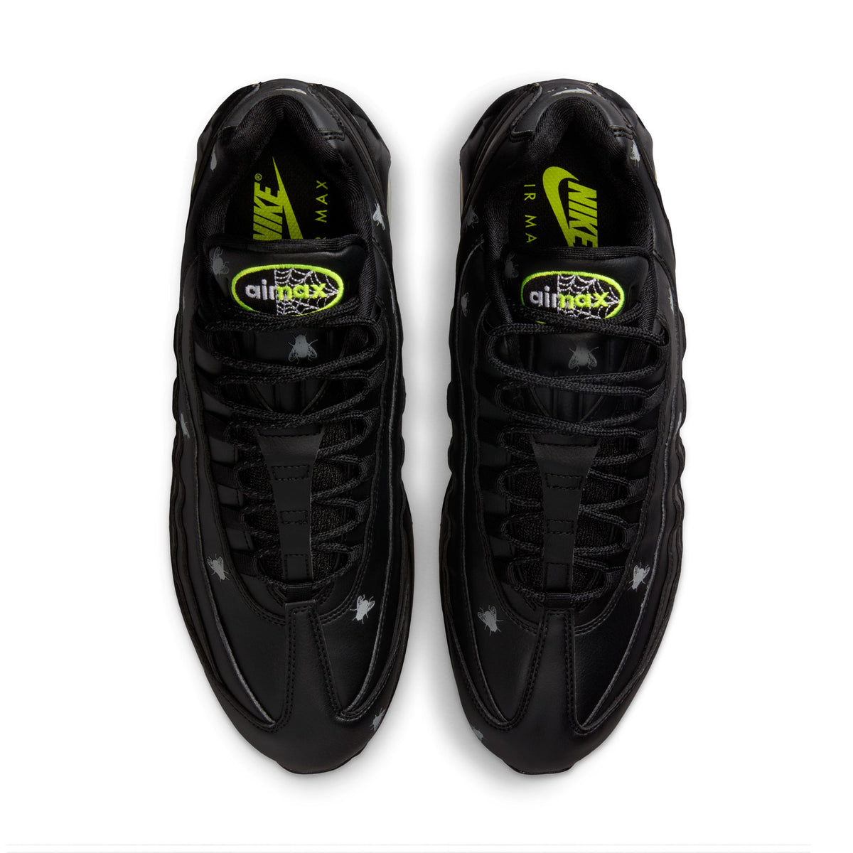 Men&#39;s Nike Air Max 95 Premium &quot;Houseflies&quot; - BLACK/NEON YELLOW-BLACK-MTLC DARK GREY