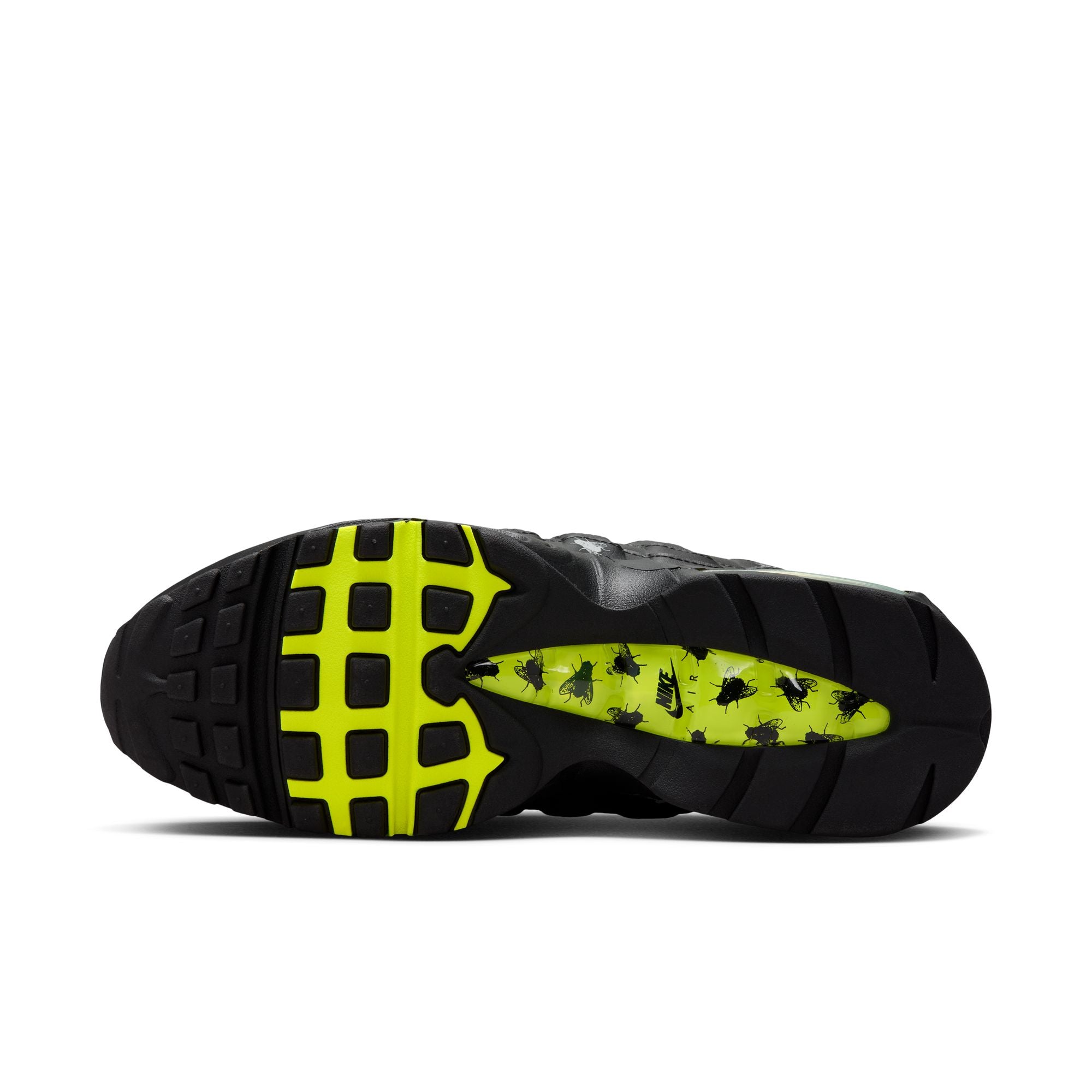 Men's Nike Air Max 95 Premium "Houseflies" - BLACK/NEON YELLOW-BLACK-MTLC DARK GREY