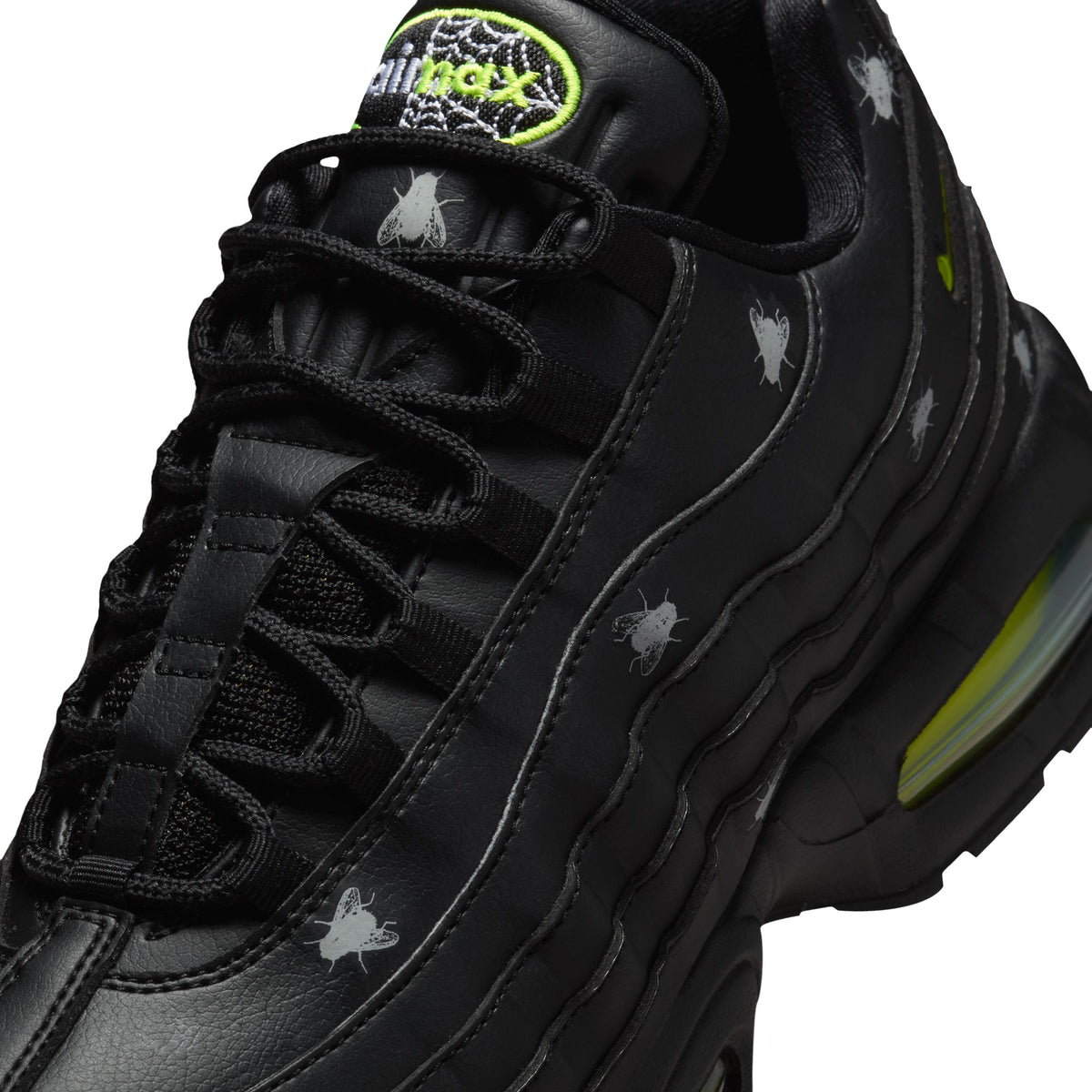 Men&#39;s Nike Air Max 95 Premium &quot;Houseflies&quot; - BLACK/NEON YELLOW-BLACK-MTLC DARK GREY