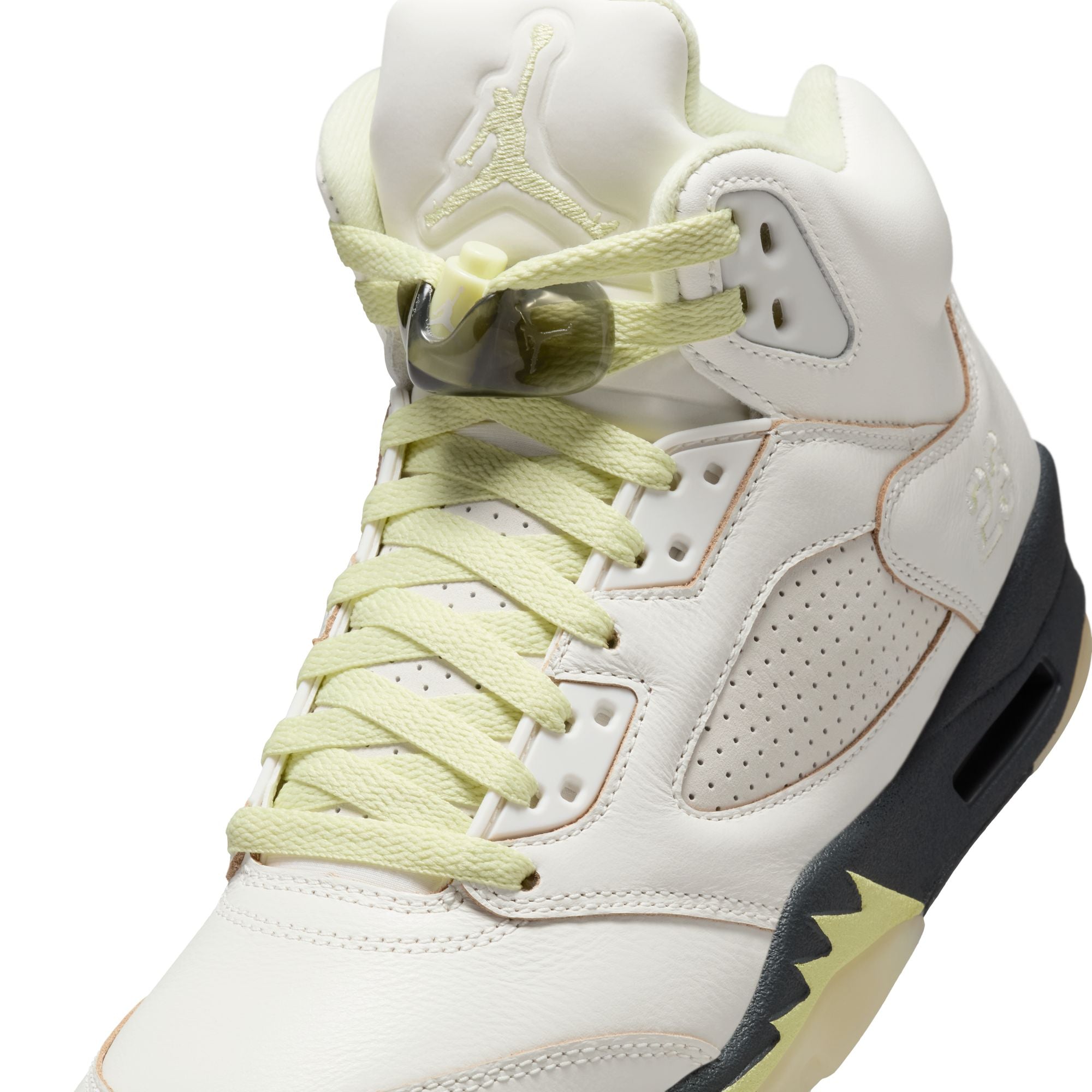 Women's Air Jordan 5 Retro "Luminous Green and Sail" - SAIL/LUMINOUS GREEN-ANTHRACITE