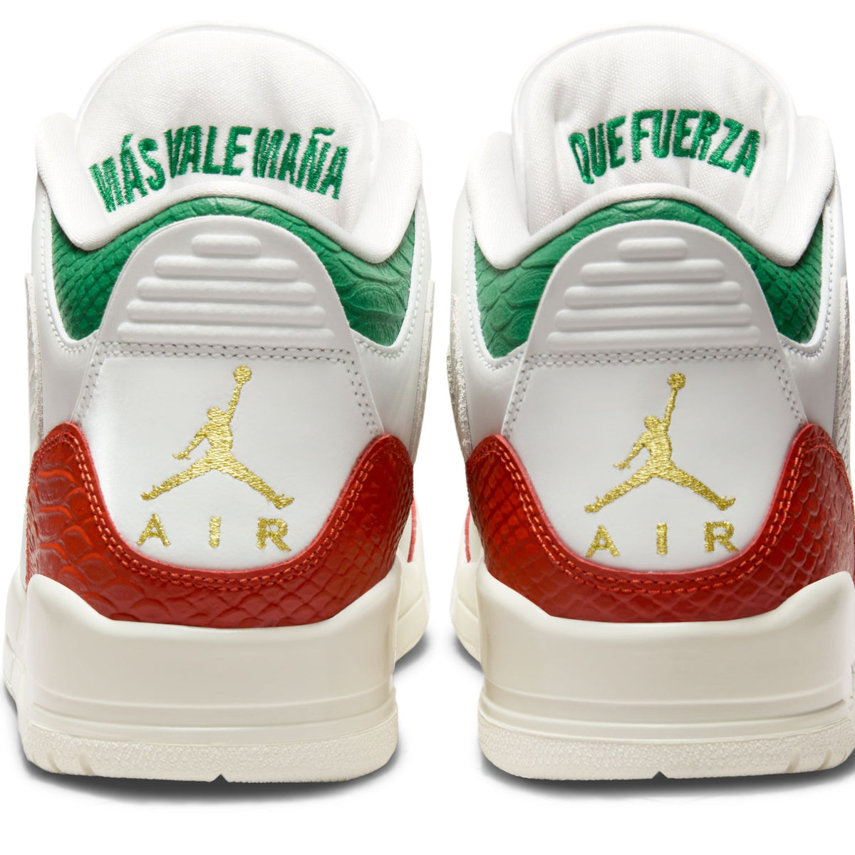 Mne&#39;s Air Jordan 3 Retro &quot;el Vuelo&quot; - SUMMIT WHITE/METALLIC GOLD-PINE GREEN
