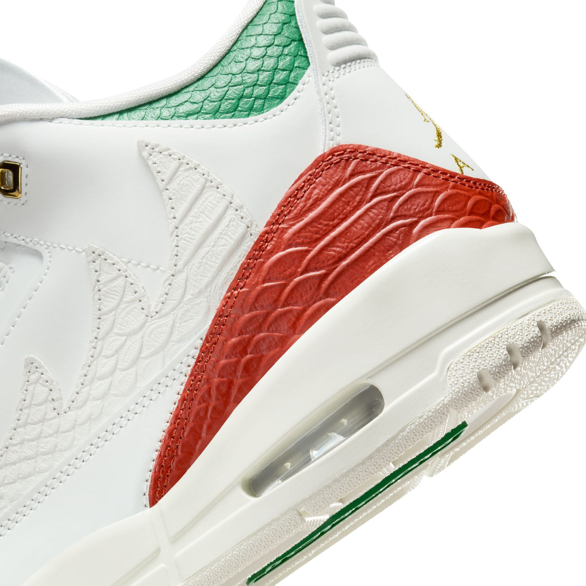 Mne&#39;s Air Jordan 3 Retro &quot;el Vuelo&quot; - SUMMIT WHITE/METALLIC GOLD-PINE GREEN