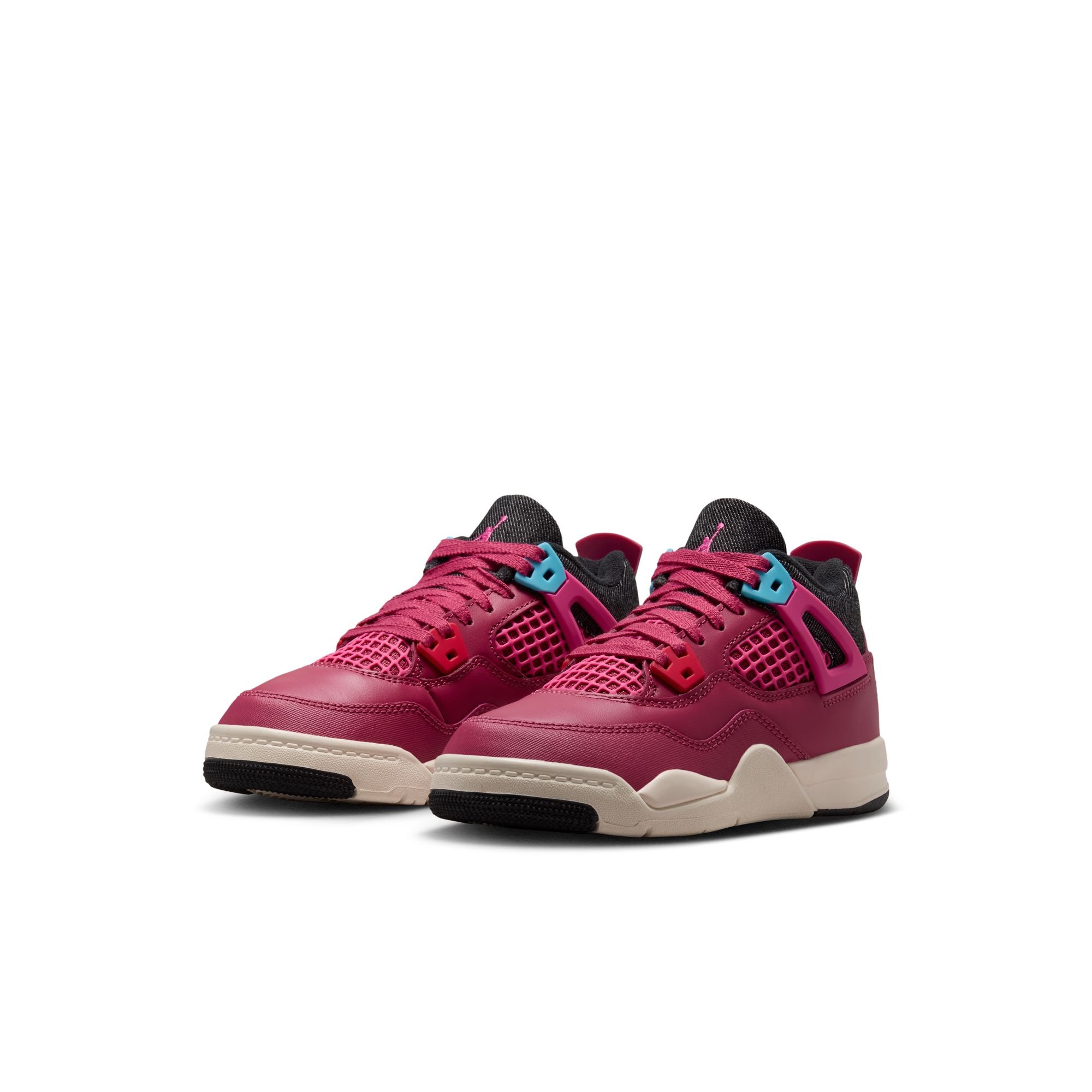 Preschool Jordan 4 Retro "She's A Star" - SWEET BEET/DESERT PINK-OFF NOIR-CHALK