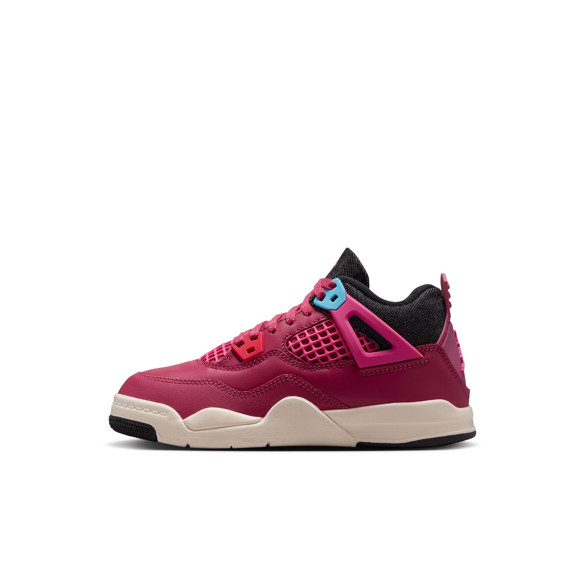 Preschool Jordan 4 Retro "She's A Star" - SWEET BEET/DESERT PINK-OFF NOIR-CHALK