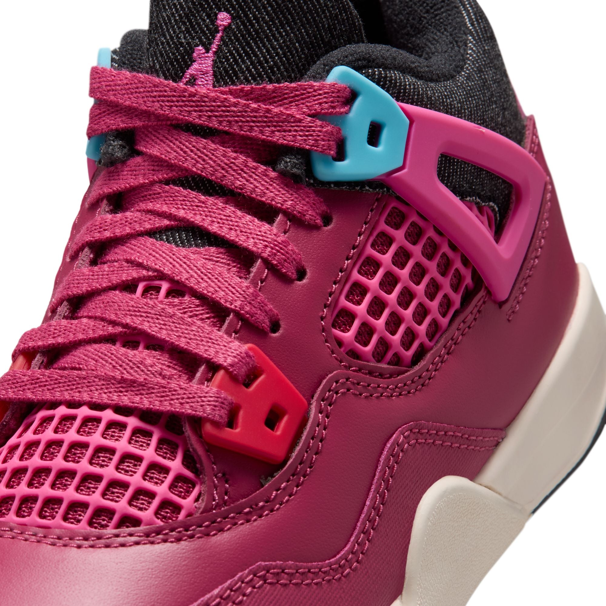Preschool Jordan 4 Retro "She's A Star" - SWEET BEET/DESERT PINK-OFF NOIR-CHALK