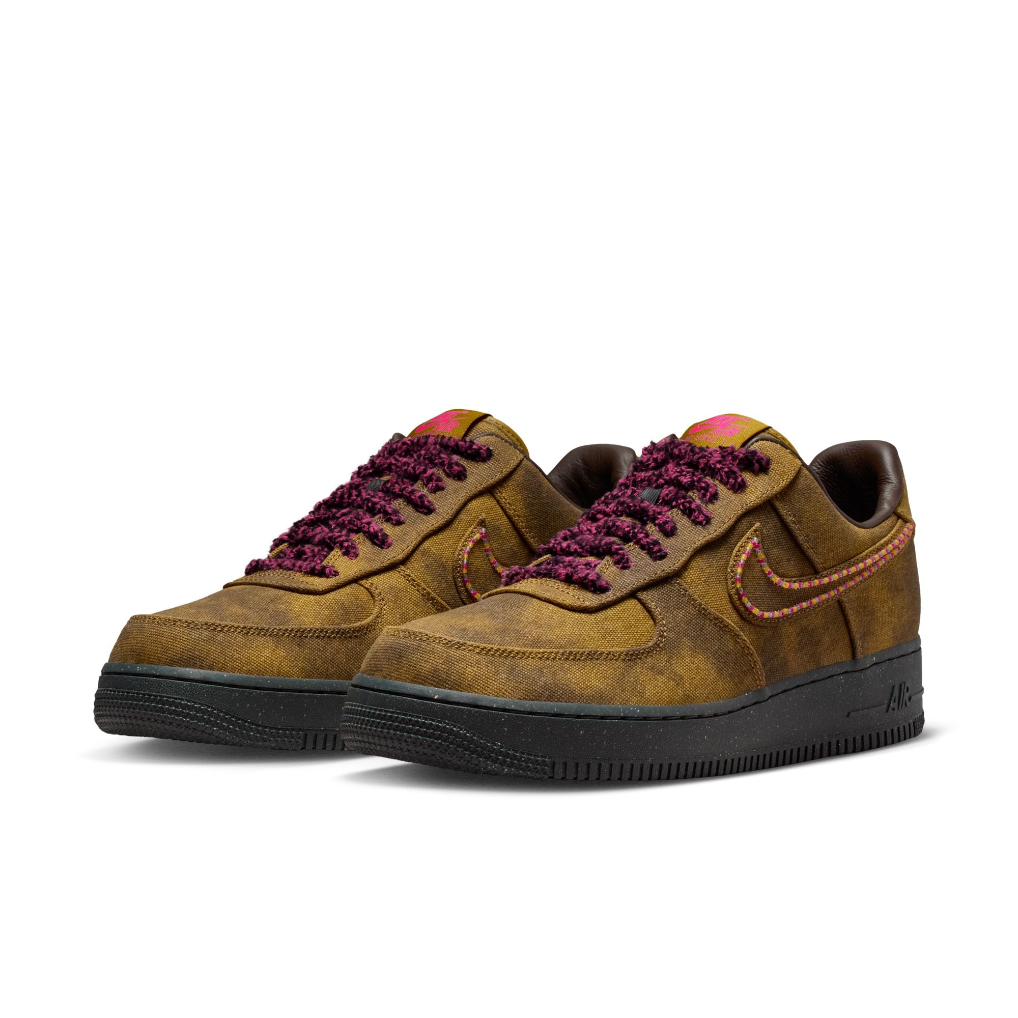 Men's Nike Air Force 1 - DESERT MOSS/FIERCE PINK-MIDWEST GOLD