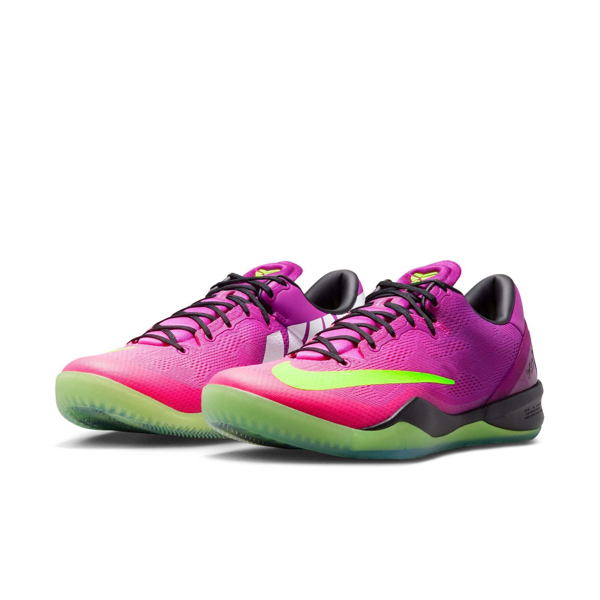 Men's Kobe 8 Protro "Mambacurial" - RED PLUM/ELECTRIC GREEN-PINK FLASH