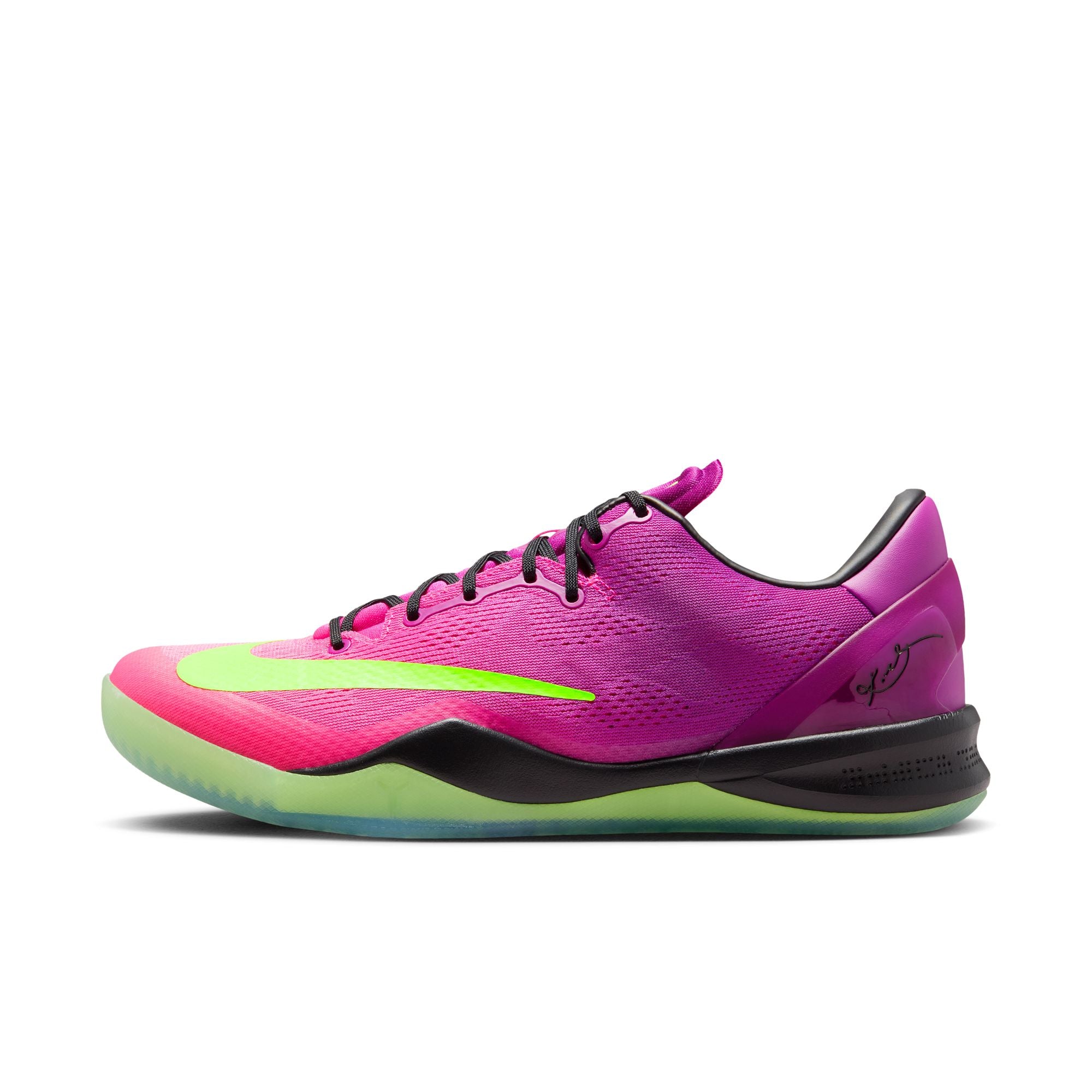 Men's Kobe 8 Protro "Mambacurial" - RED PLUM/ELECTRIC GREEN-PINK FLASH