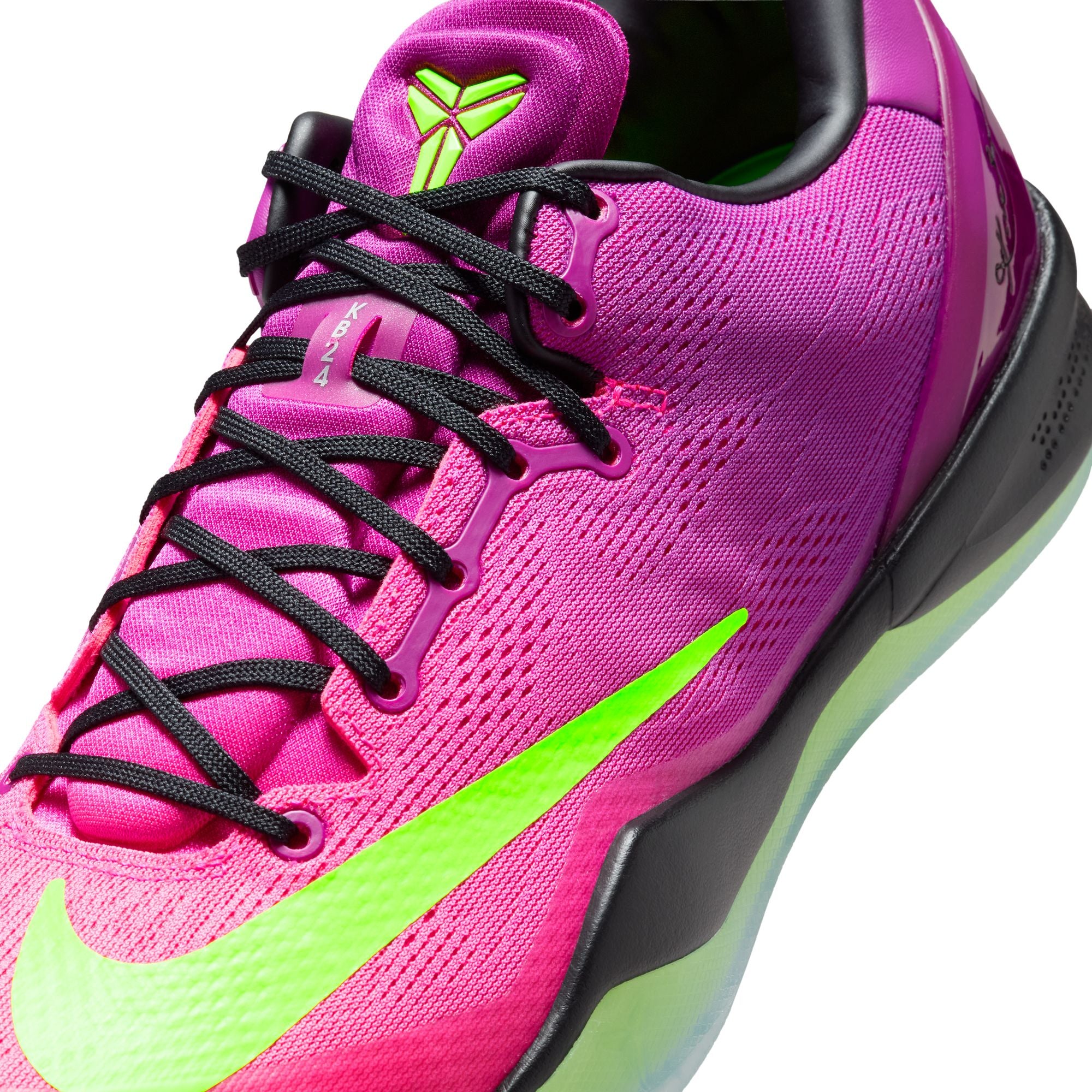 Men's Kobe 8 Protro "Mambacurial" - RED PLUM/ELECTRIC GREEN-PINK FLASH