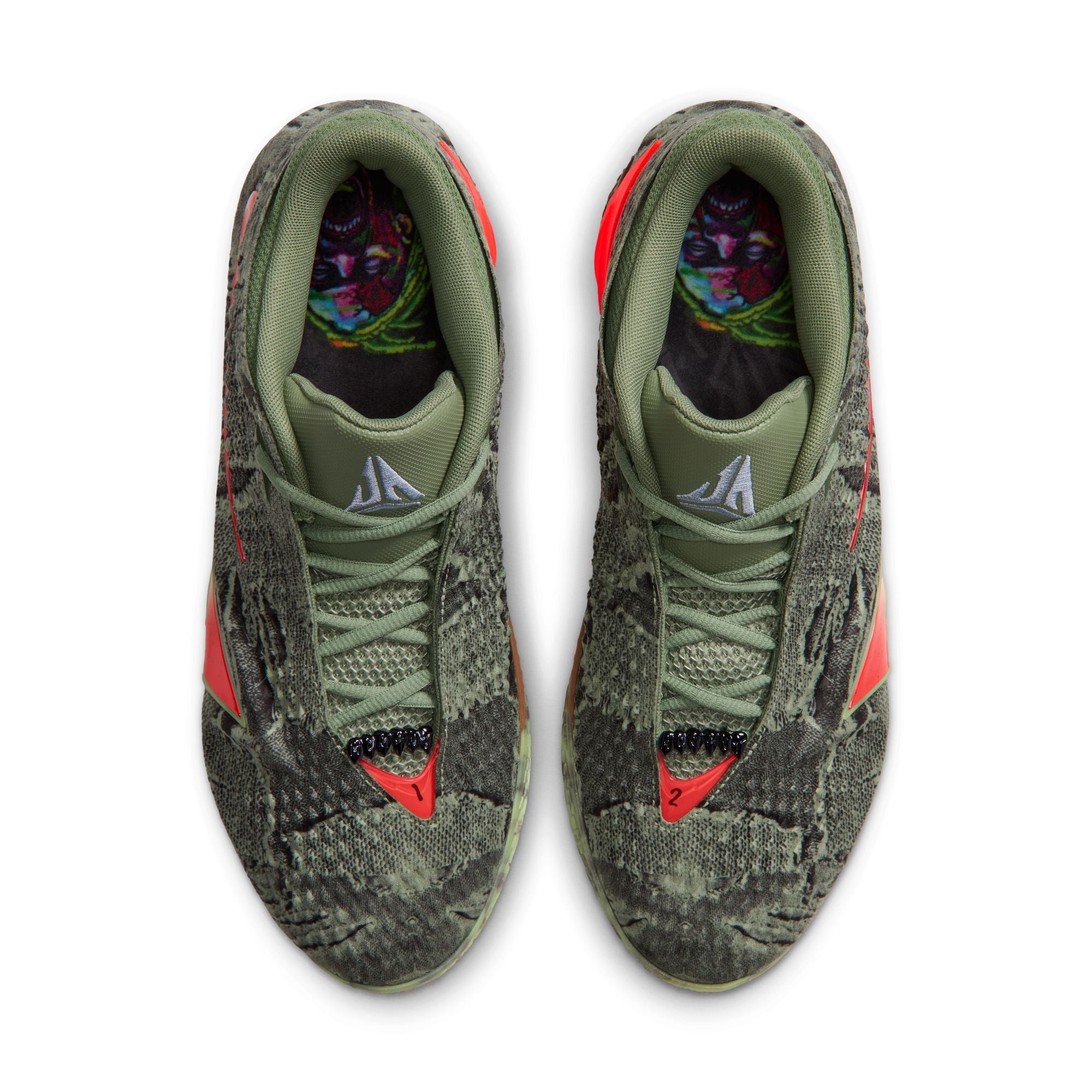 Men's Ja 4 "Zombie" - OIL GREEN/BRIGHT CRIMSON-LT LEMON TWIST