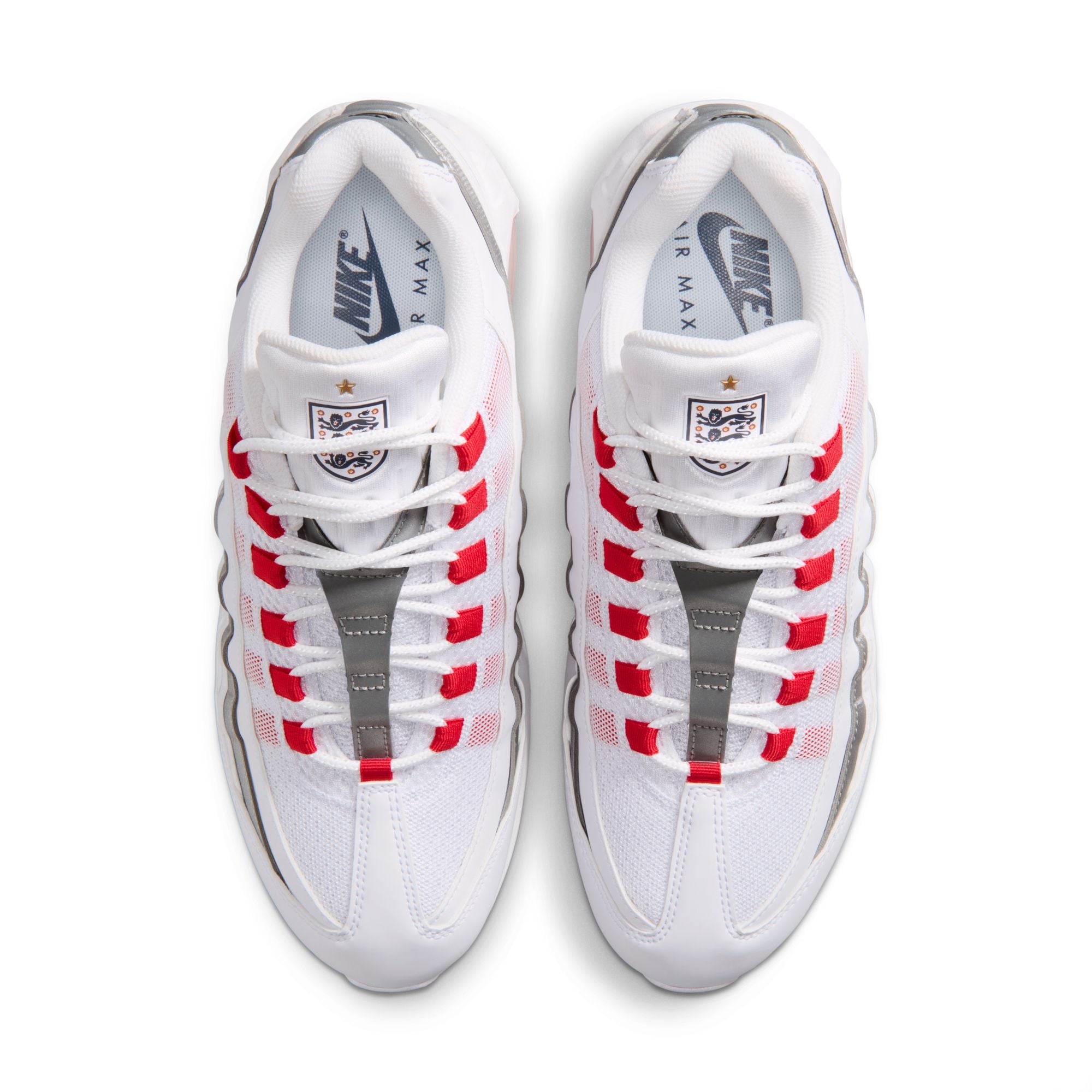 Men's Nike Air Max 95 Big Bubble "England" - WHITE/SPEED RED-METALLIC SILVER-OBSIDIAN