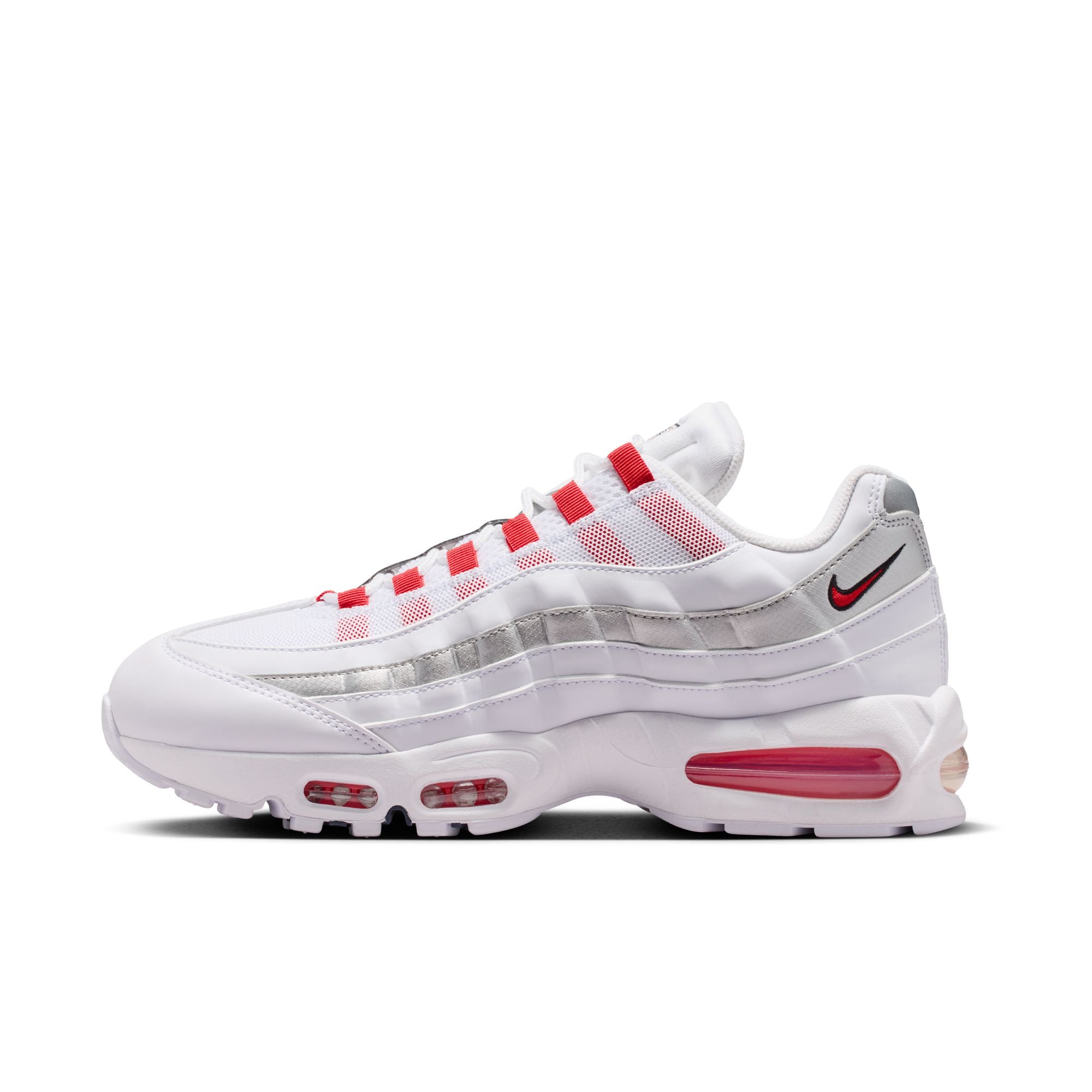 Men's Nike Air Max 95 Big Bubble "England" - WHITE/SPEED RED-METALLIC SILVER-OBSIDIAN