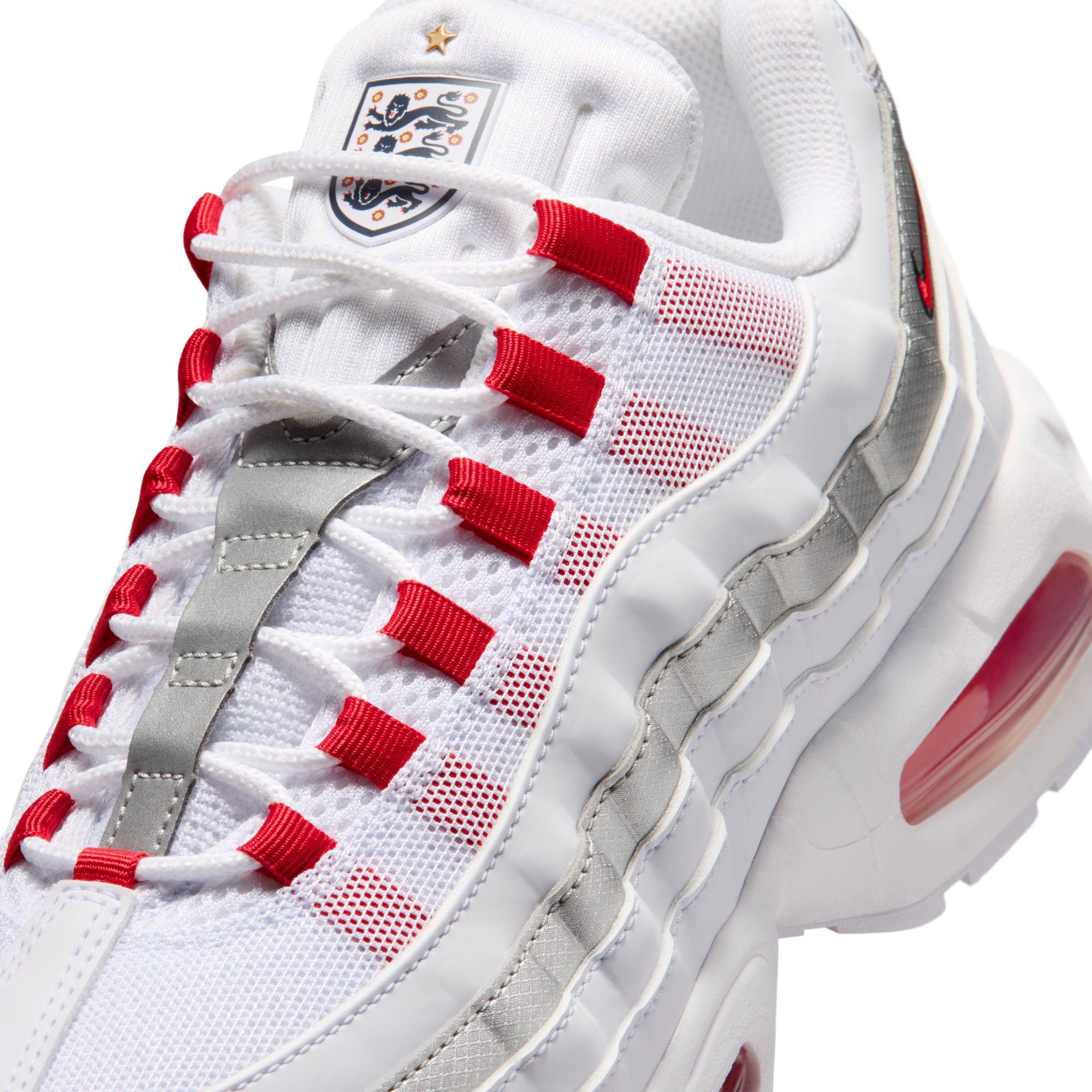 Men's Nike Air Max 95 Big Bubble "England" - WHITE/SPEED RED-METALLIC SILVER-OBSIDIAN
