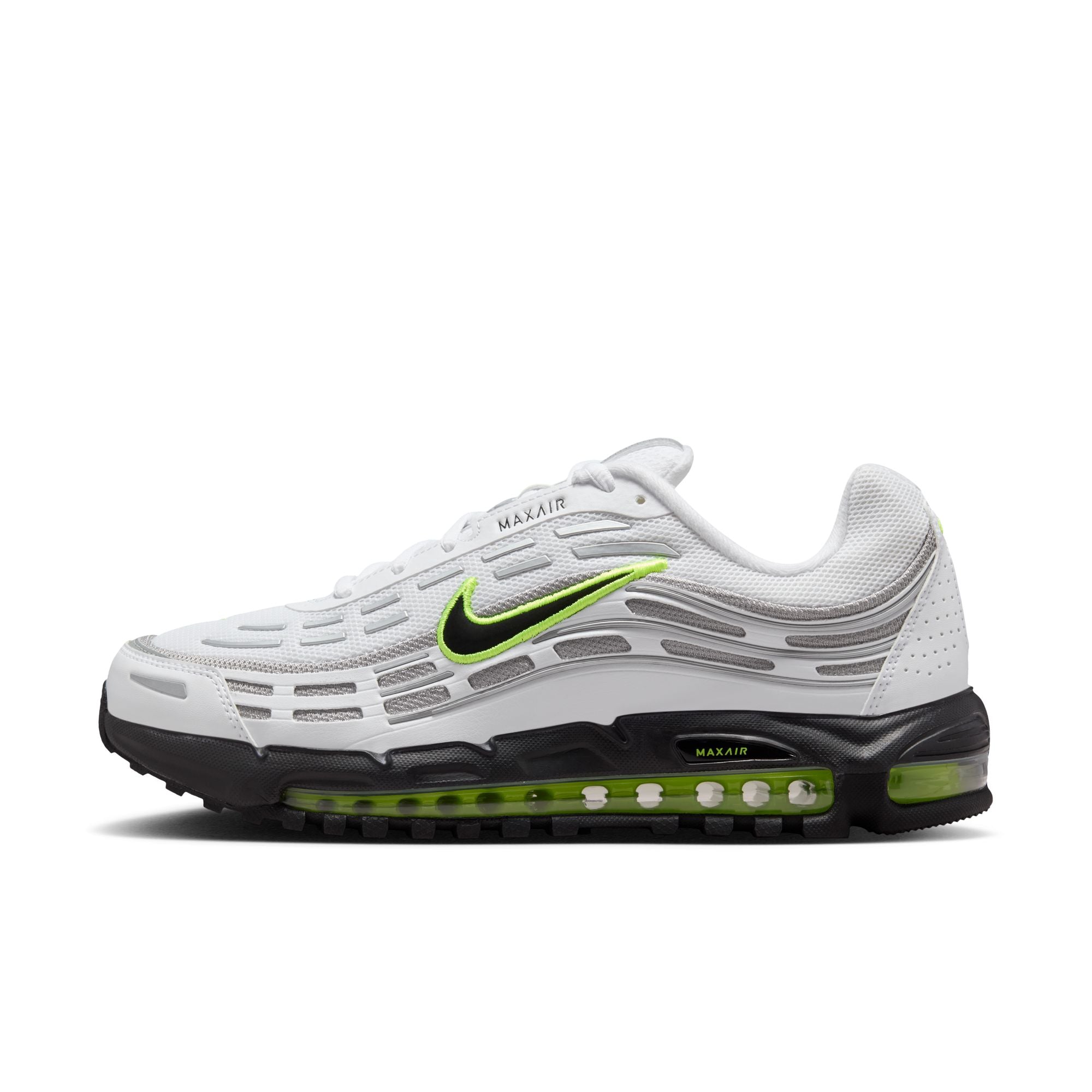 Men's Nike Air Max TL 2.5 - WHITE/BLACK-NEON YELLOW-PEARL GREY