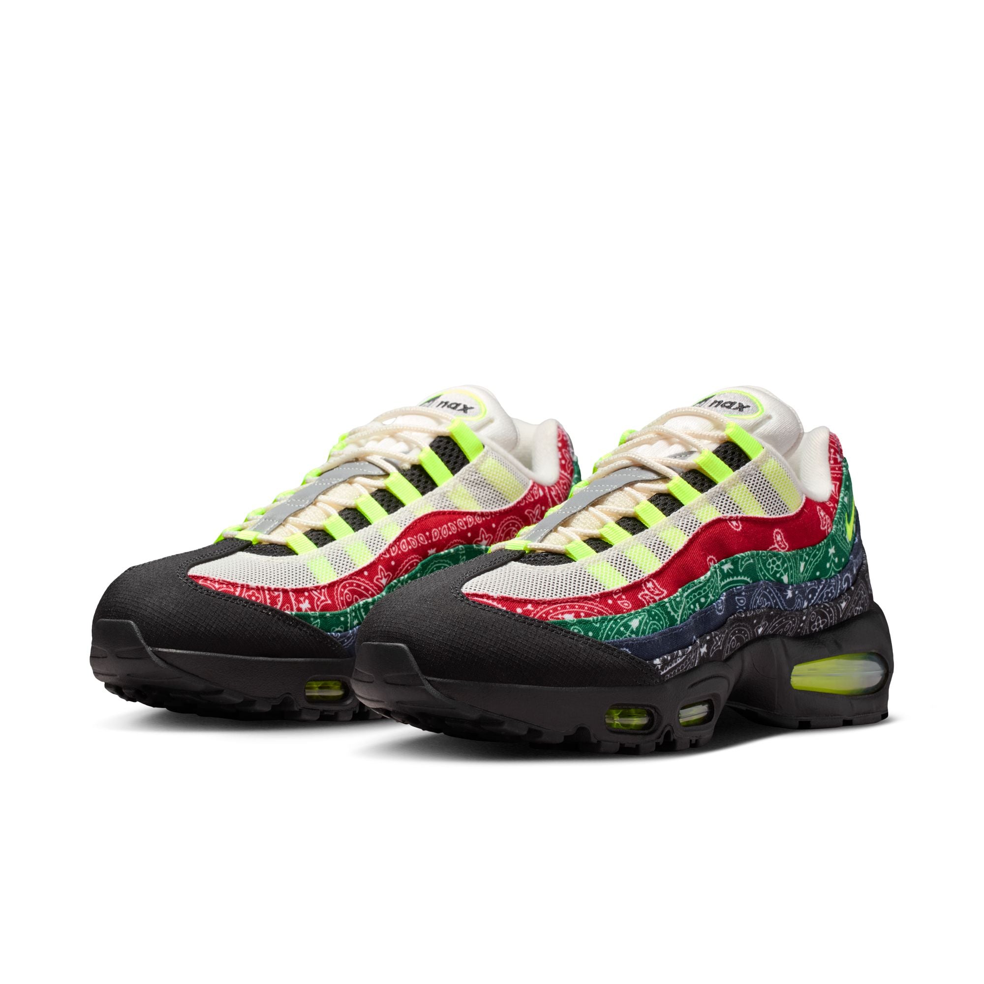 Men's Nike Air Max 95 Big Bubble - SAIL/VOLT-UNIVERSITY RED-SPORT GREEN
