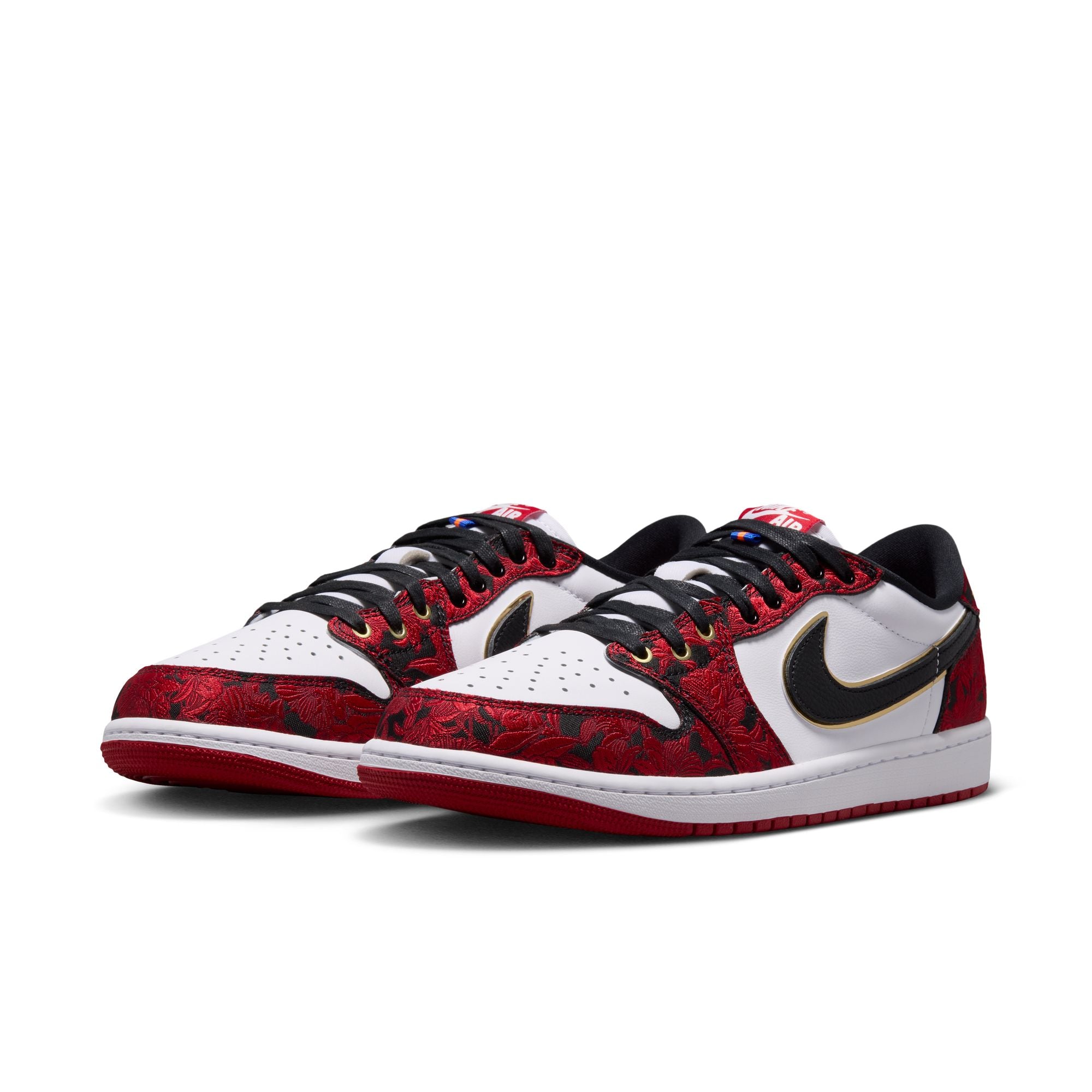 Men's Air Jordan 1 Retro Low OG "Garden" - BLACK/VARSITY RED-SUMMIT WHITE