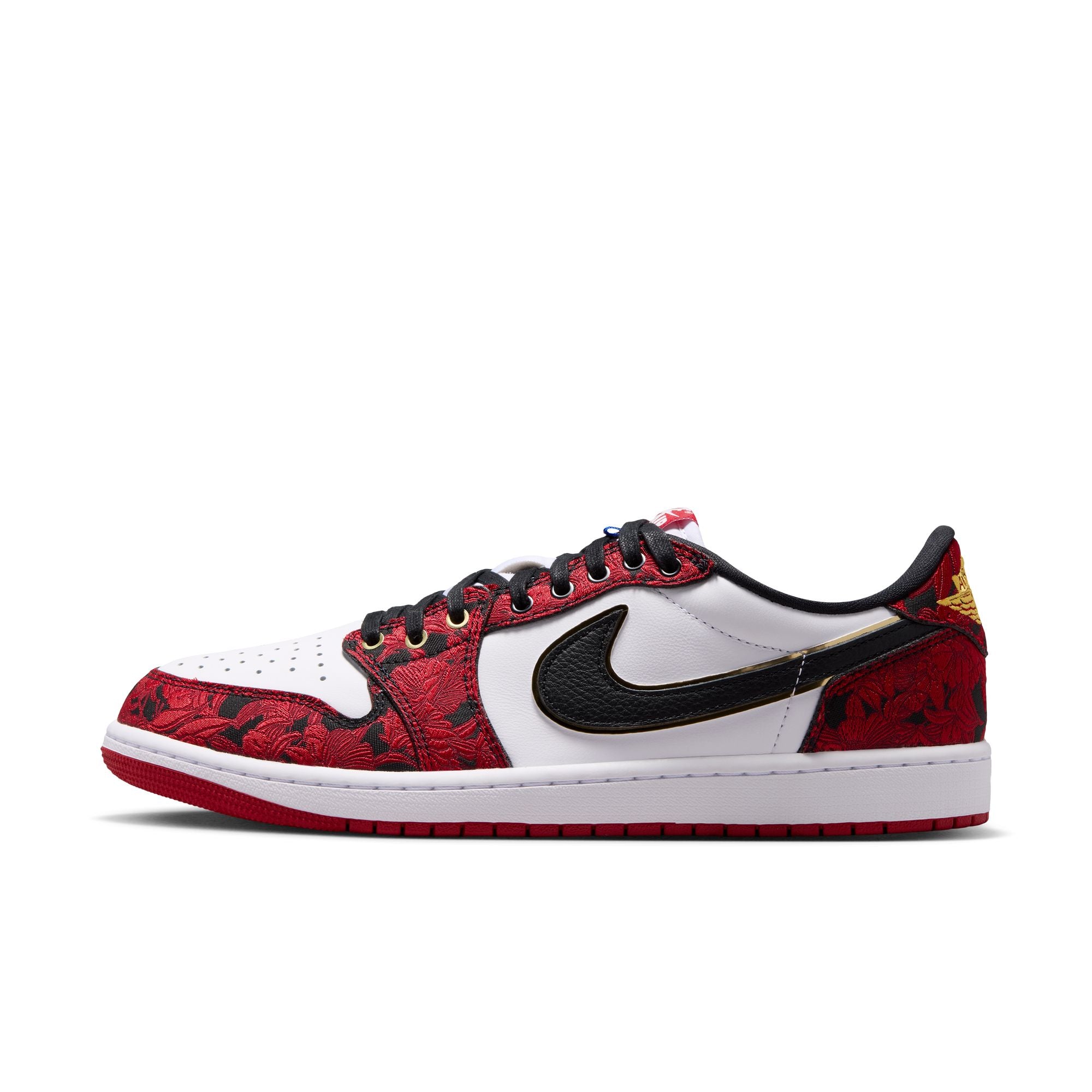 Men's Air Jordan 1 Retro Low OG "Garden" - BLACK/VARSITY RED-SUMMIT WHITE