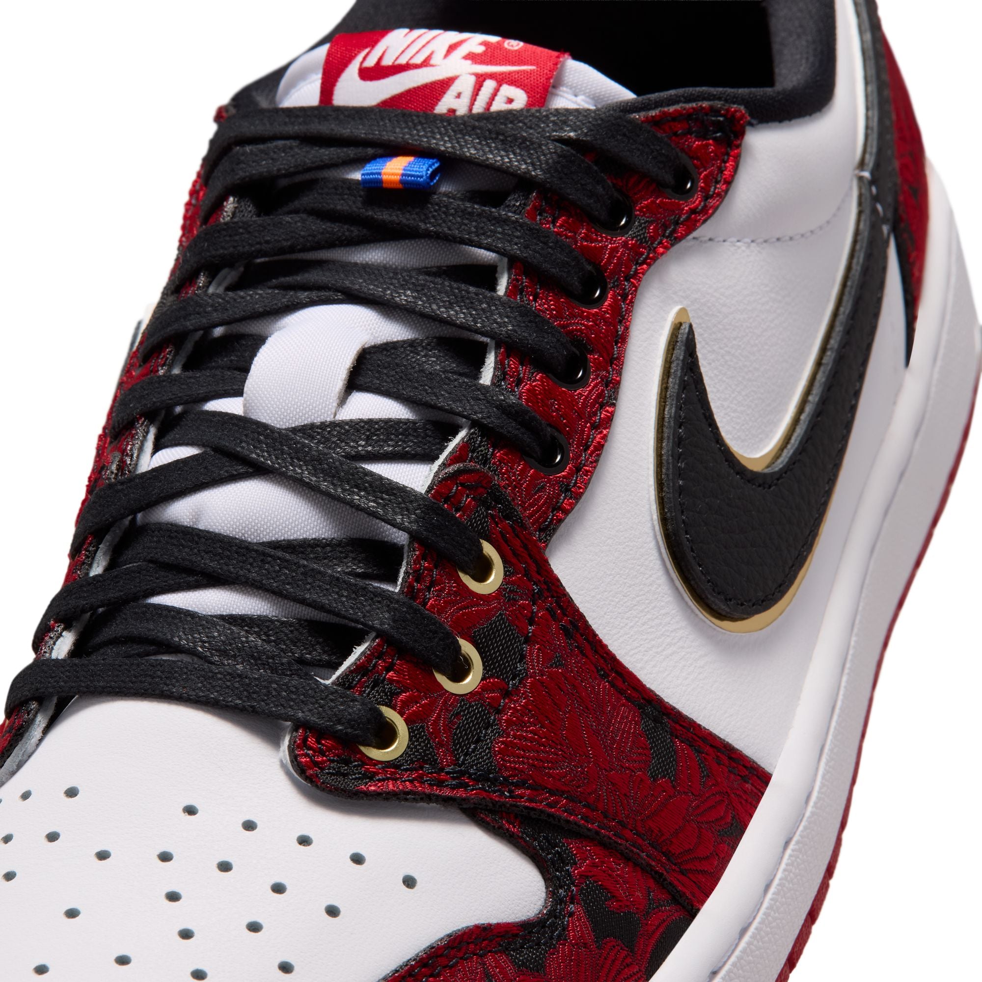 Men's Air Jordan 1 Retro Low OG "Garden" - BLACK/VARSITY RED-SUMMIT WHITE