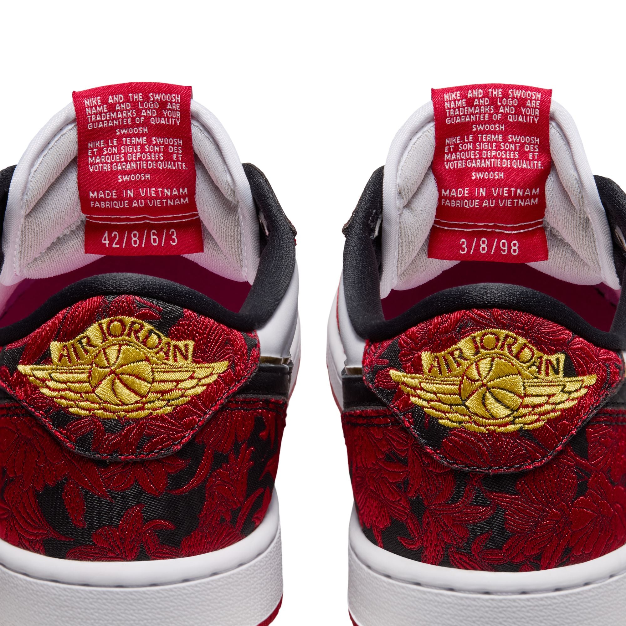 Men's Air Jordan 1 Retro Low OG "Garden" - BLACK/VARSITY RED-SUMMIT WHITE