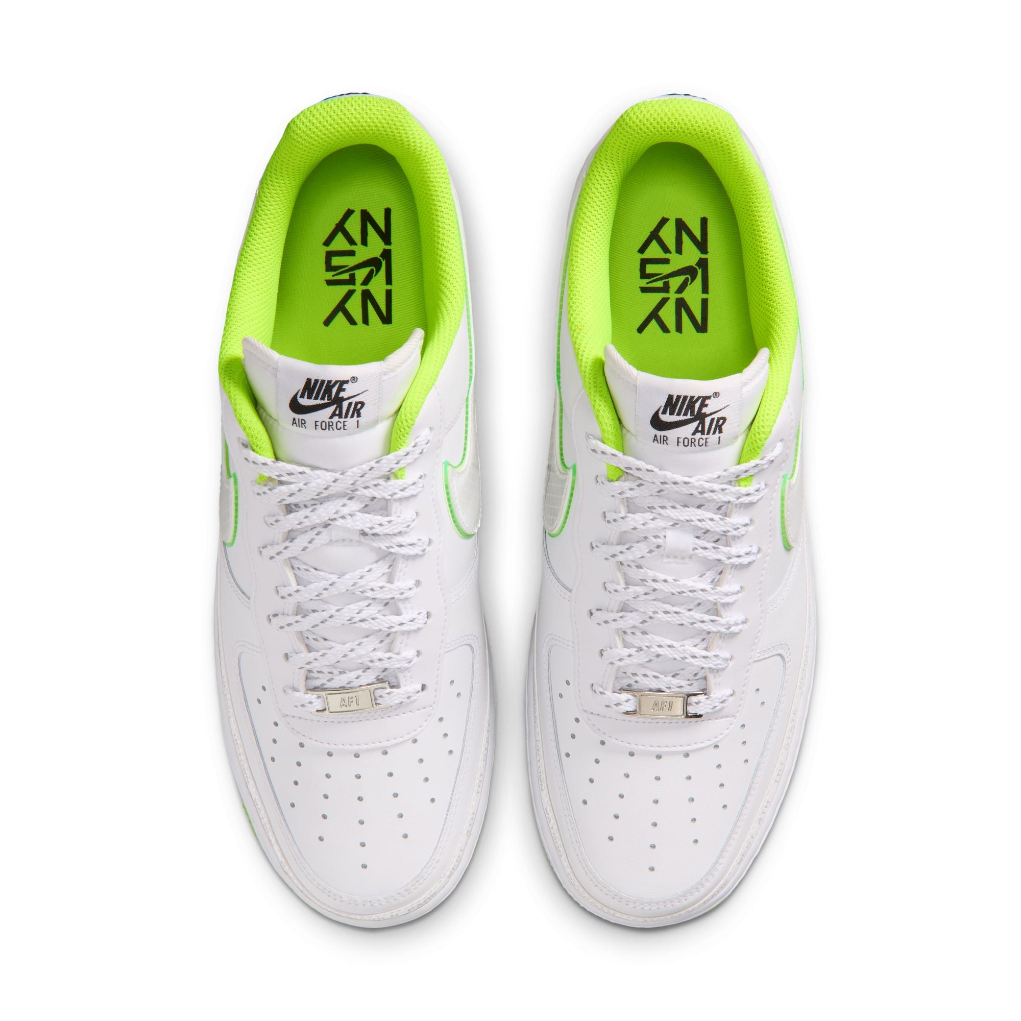 Men's Nike Air Force 1 '07 "NY vs. NY" - WHITE/WHITE-VOLT-BLACK