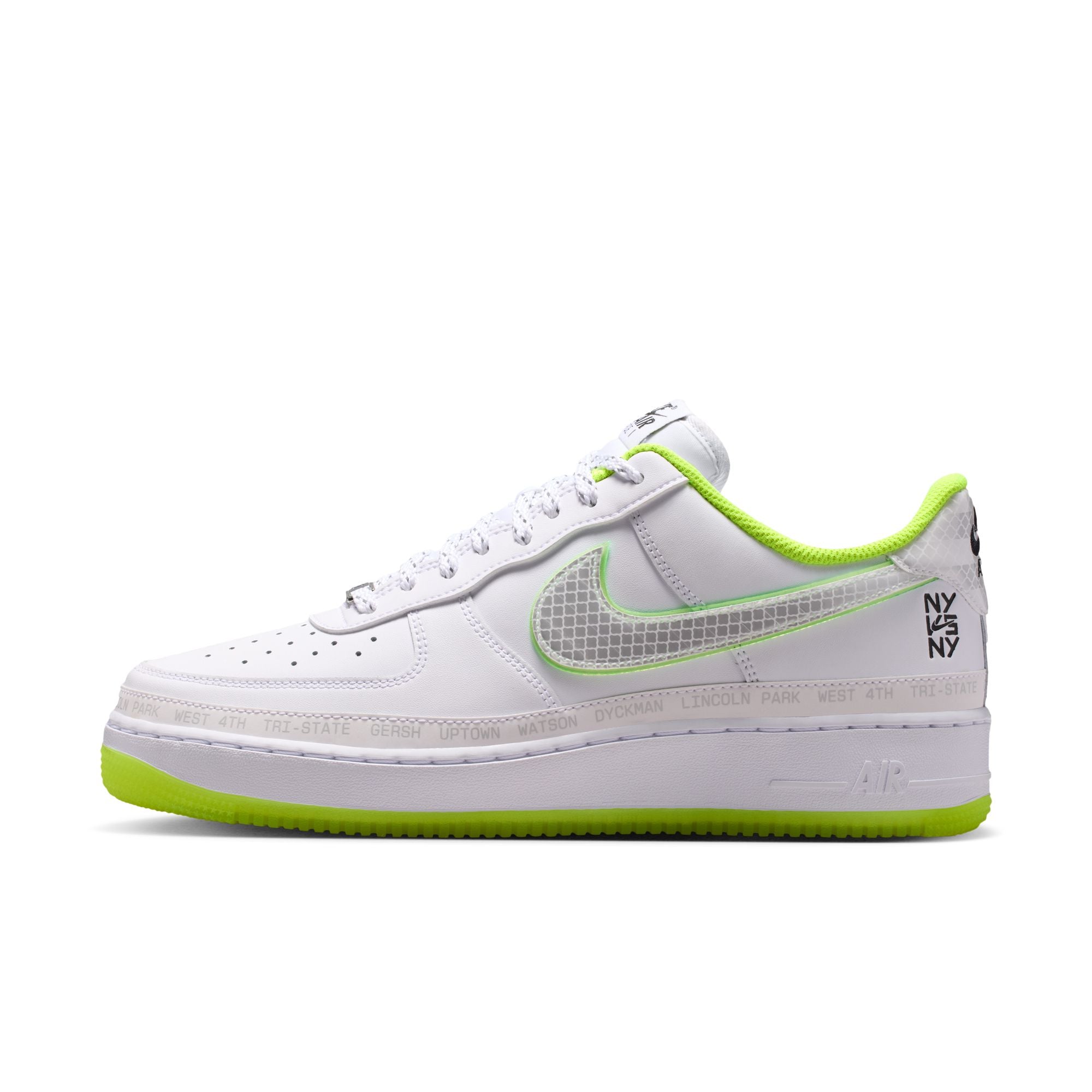 Men's Nike Air Force 1 '07 "NY vs. NY" - WHITE/WHITE-VOLT-BLACK