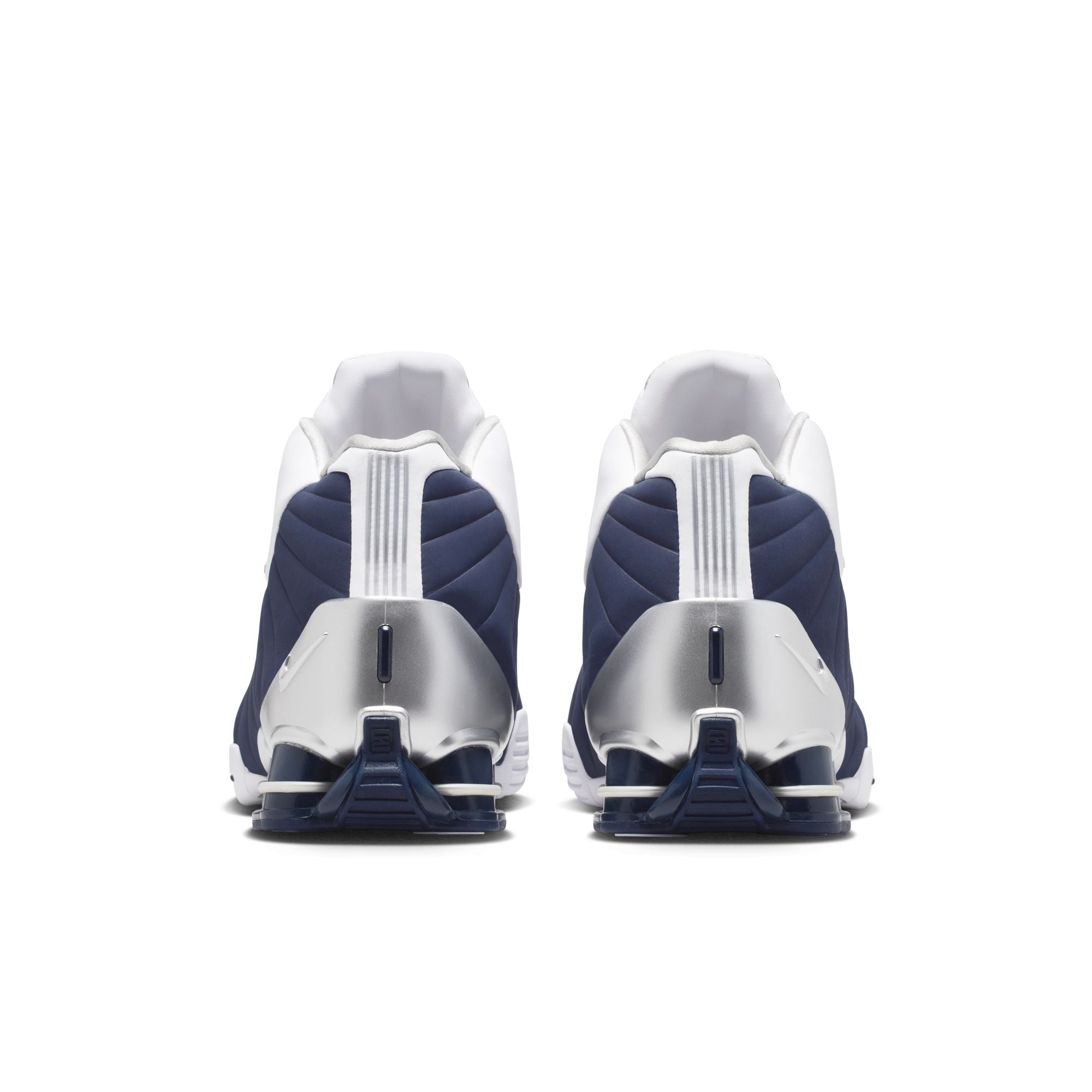 Men's Nike Shox BB4 - WHITE/MIDNIGHT NAVY-METALLIC SILVER