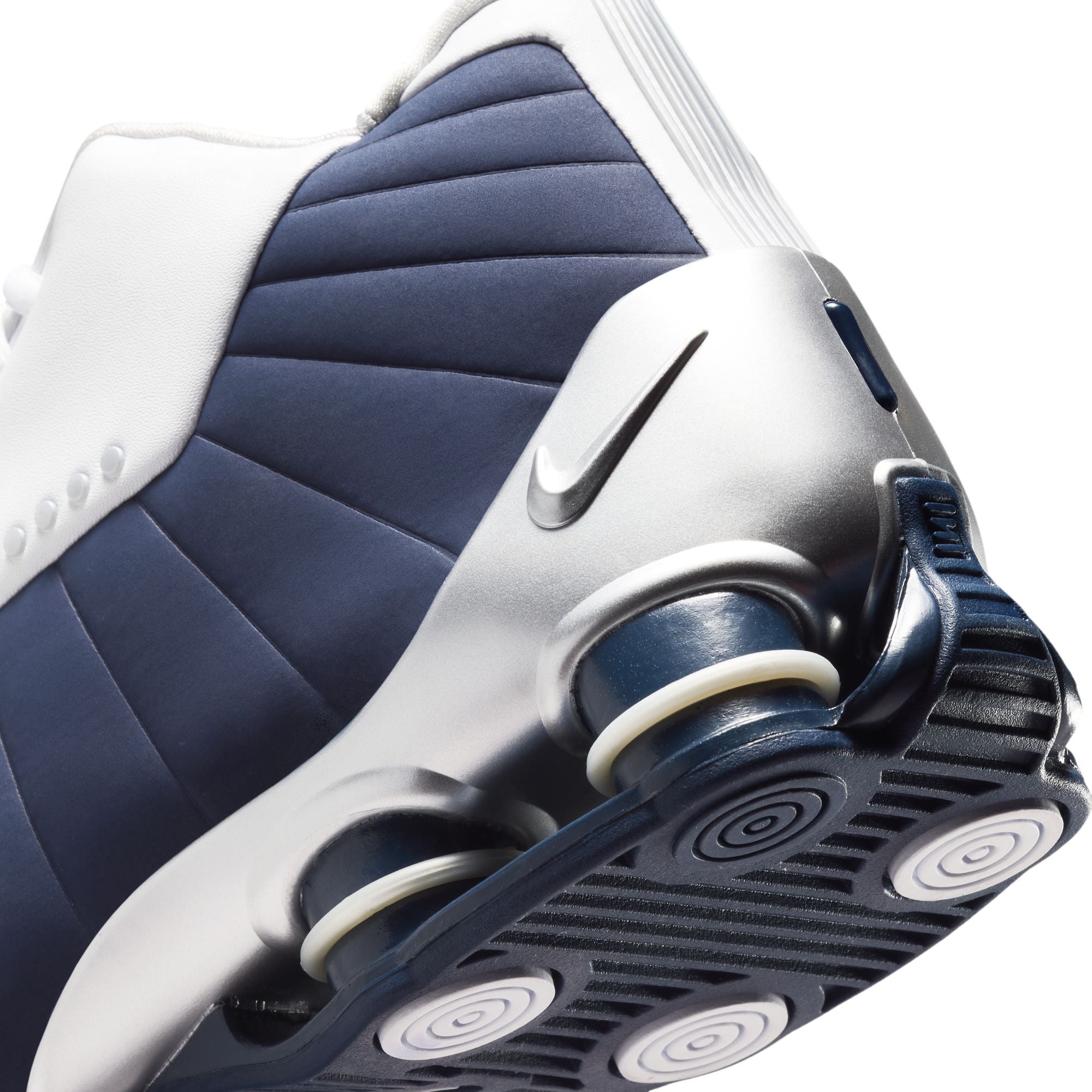 Men's Nike Shox BB4 - WHITE/MIDNIGHT NAVY-METALLIC SILVER