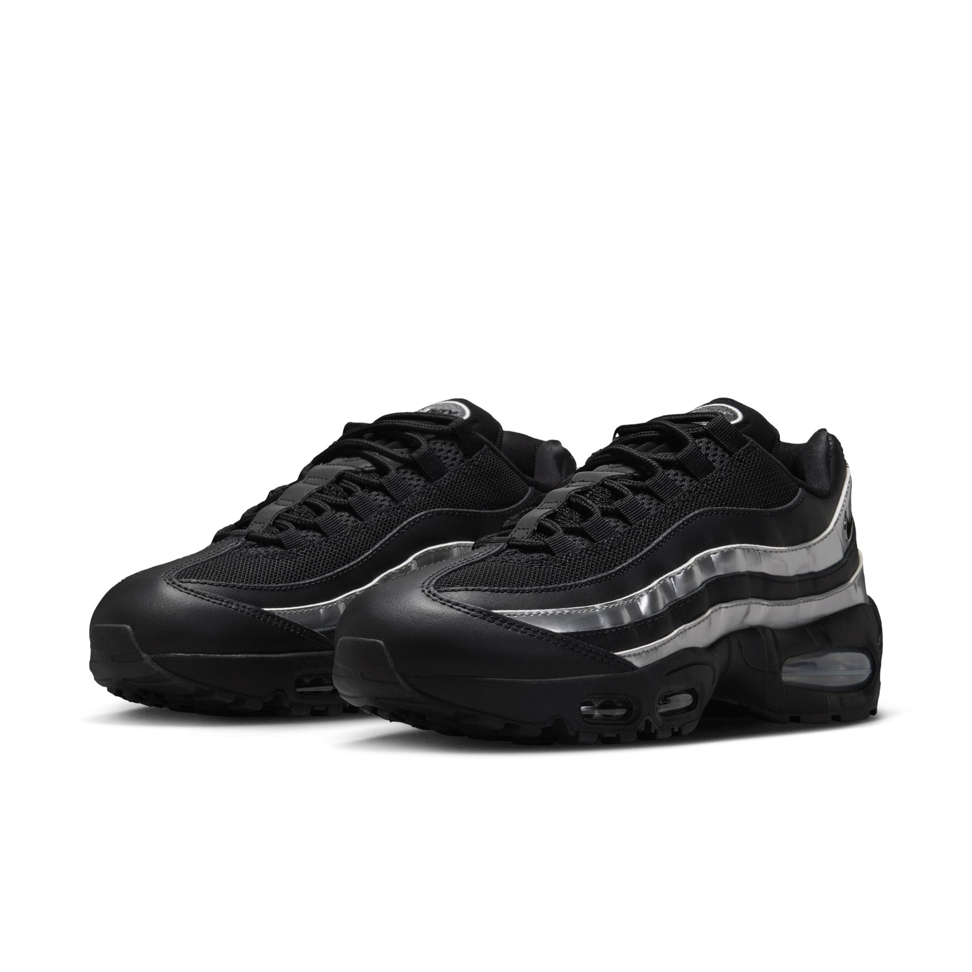 Women's Nike Air Max 95 Big Bubble - BLACK/METALLIC SILVER-BLACK