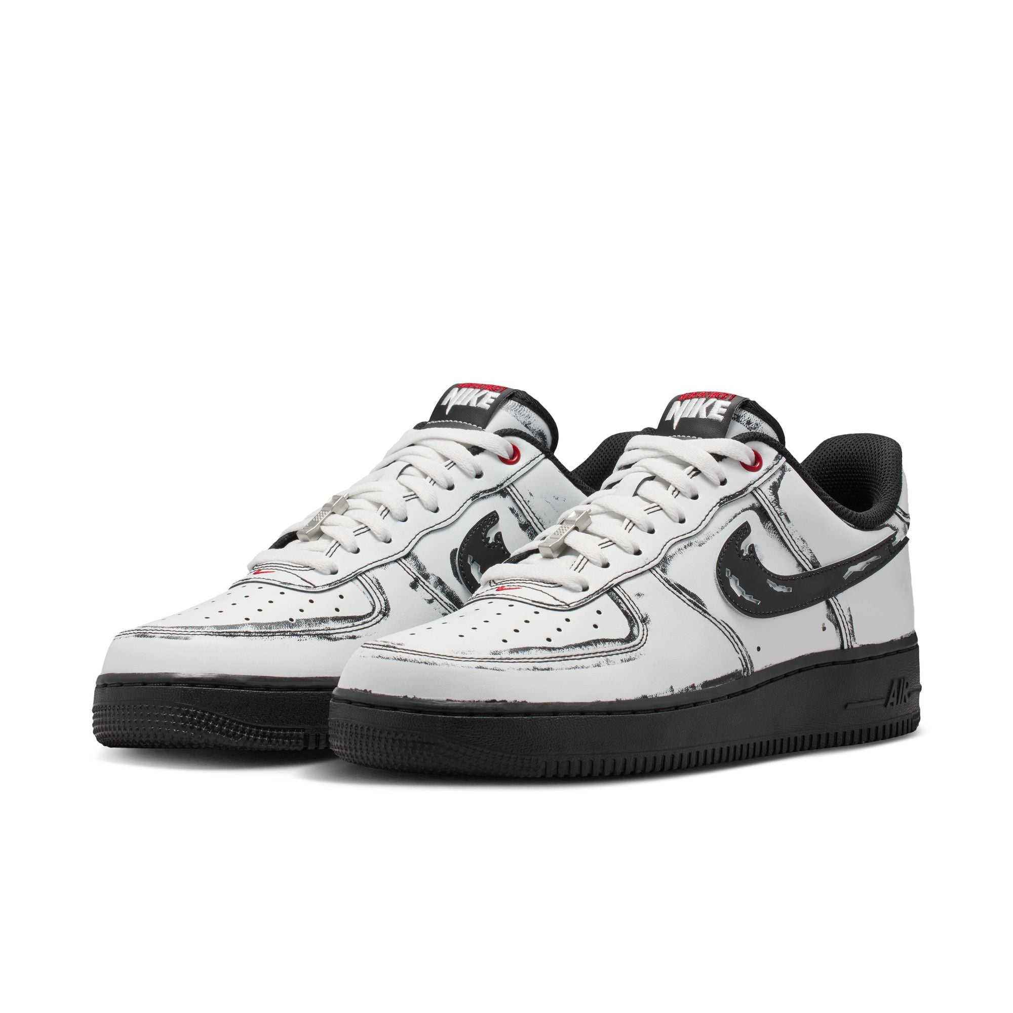 Men's Nike Air Force 1 '07 LV8 - SUMMIT WHITE/METALLIC SILVER-BLACK