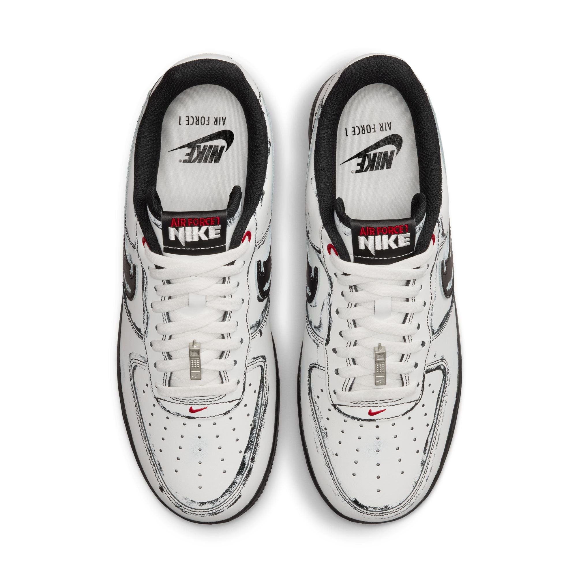 Men's Nike Air Force 1 '07 LV8 - SUMMIT WHITE/METALLIC SILVER-BLACK