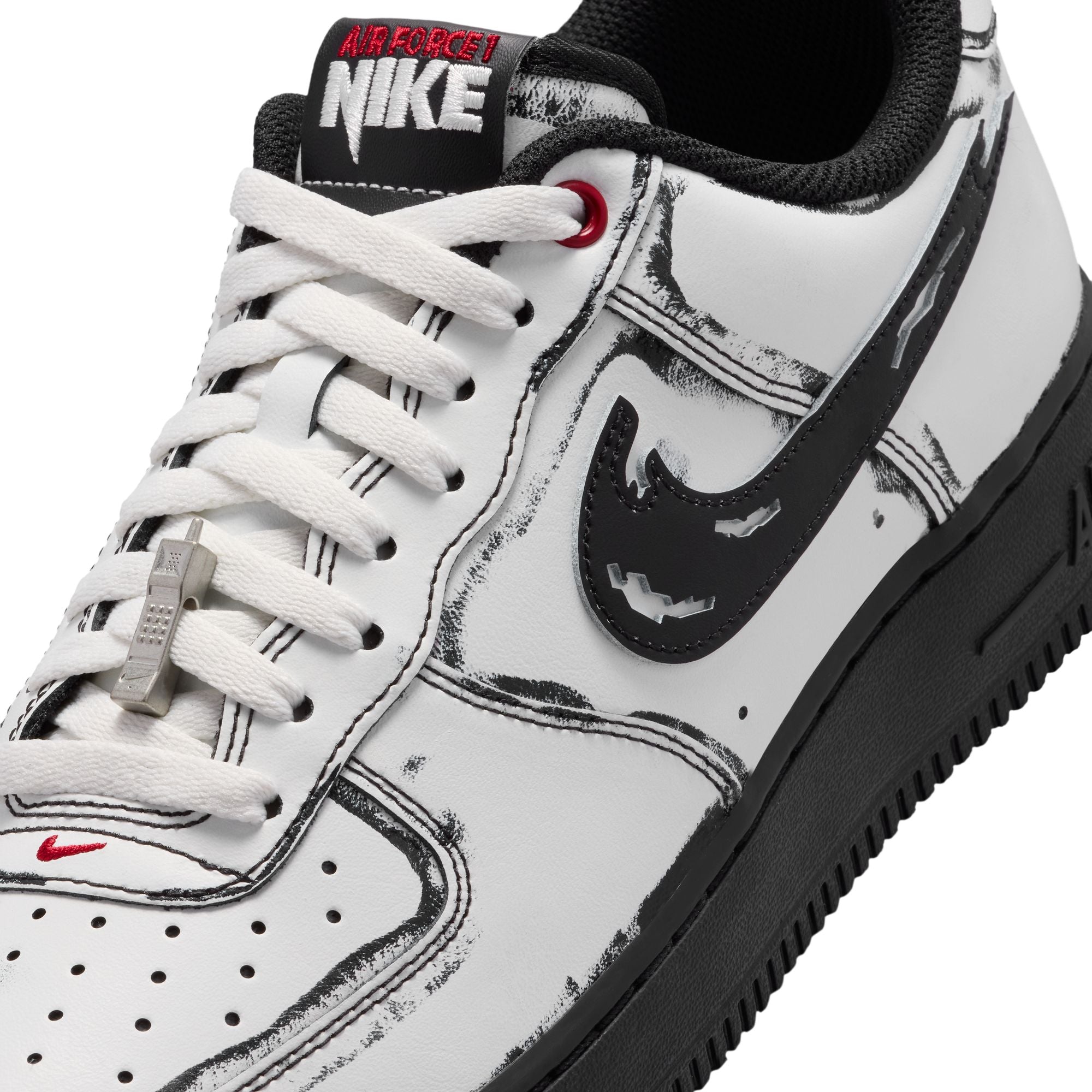 Men's Nike Air Force 1 '07 LV8 - SUMMIT WHITE/METALLIC SILVER-BLACK