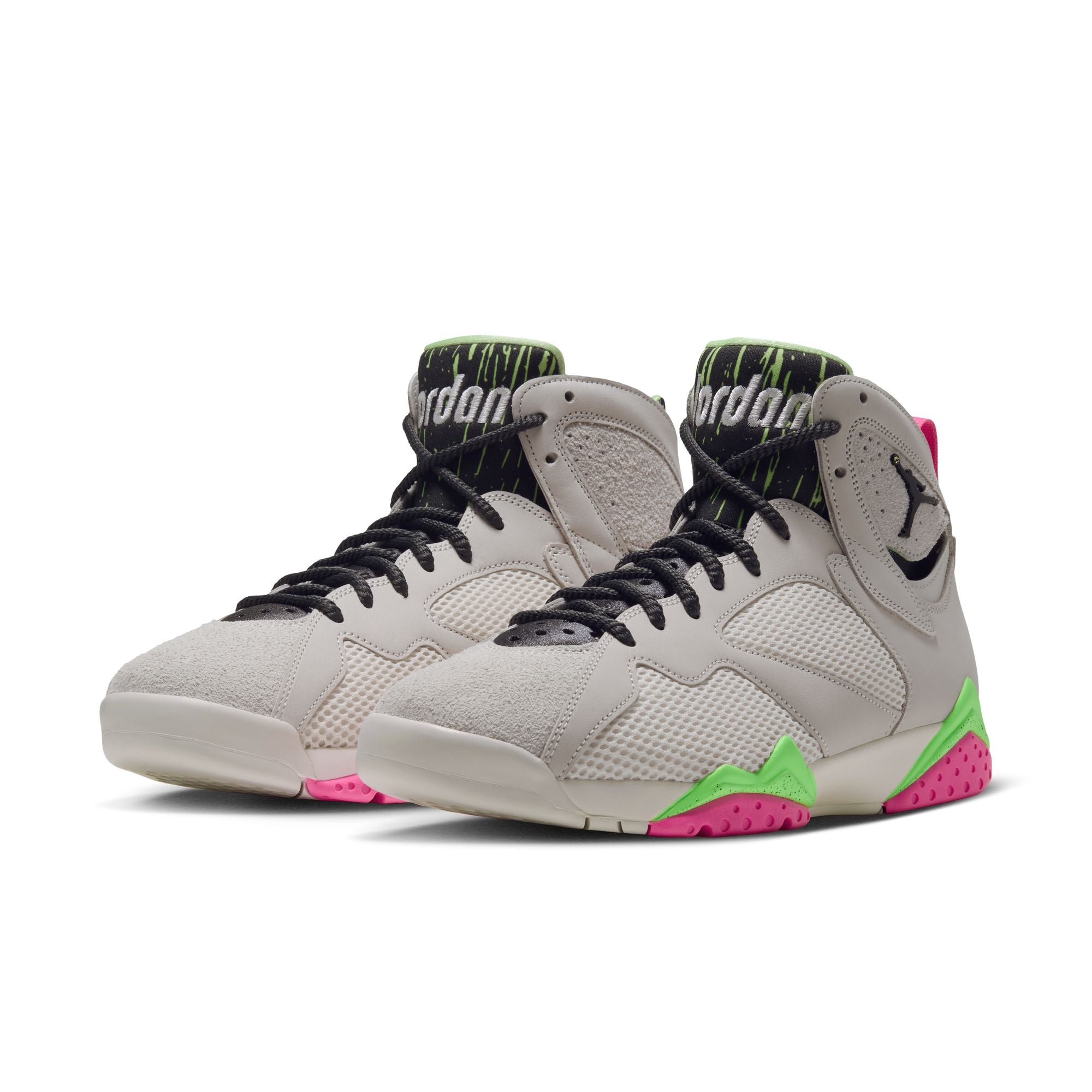 Men's Air Jordan 7 Retro "Tennis Day" - PHANTOM/ANTHRACITE-LIME BLAST-PINK BLAST
