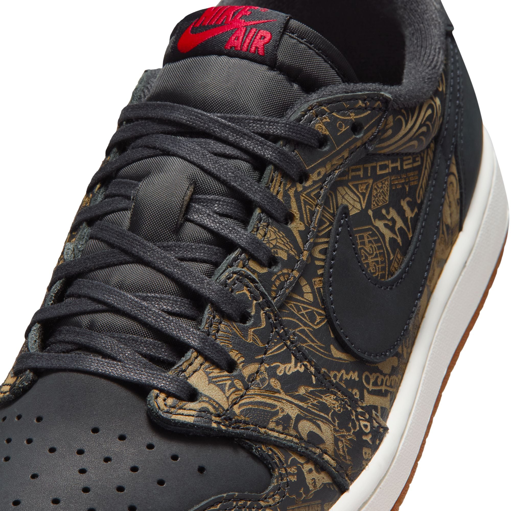Men's Air Jordan 1 Low OG - BLACK/VARSITY RED-SUMMIT WHITE