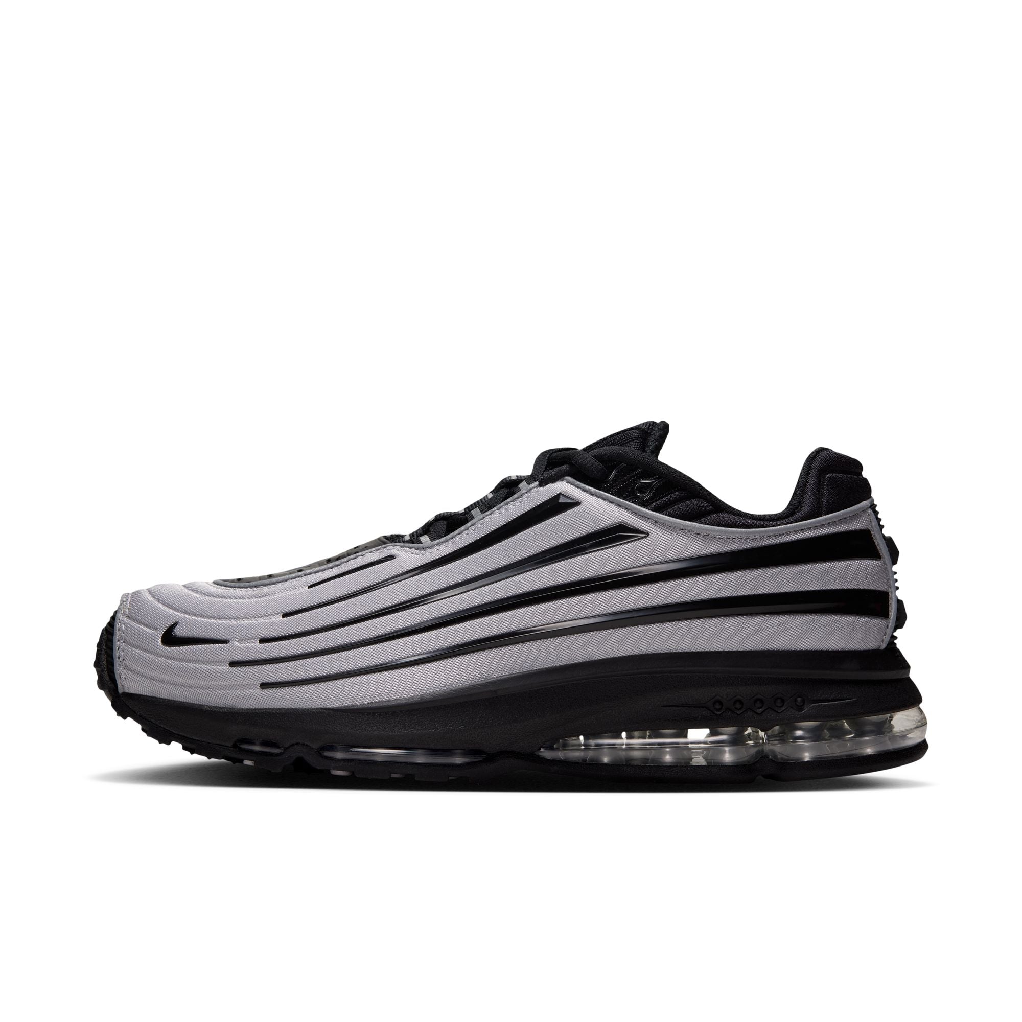 Men's Nike Air Max Ecstasy Plus - METALLIC SILVER/BLACK-WHITE