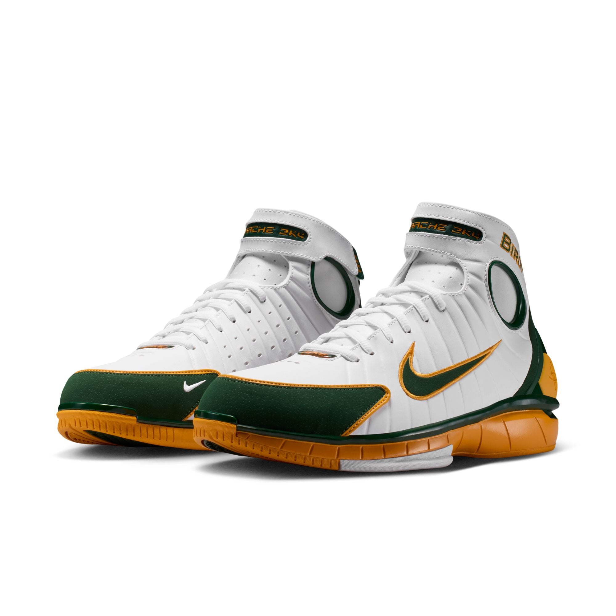 Men's Nike Air Zoom Huarache 2k4 - WHITE/DEEP FOREST-CANYON GOLD